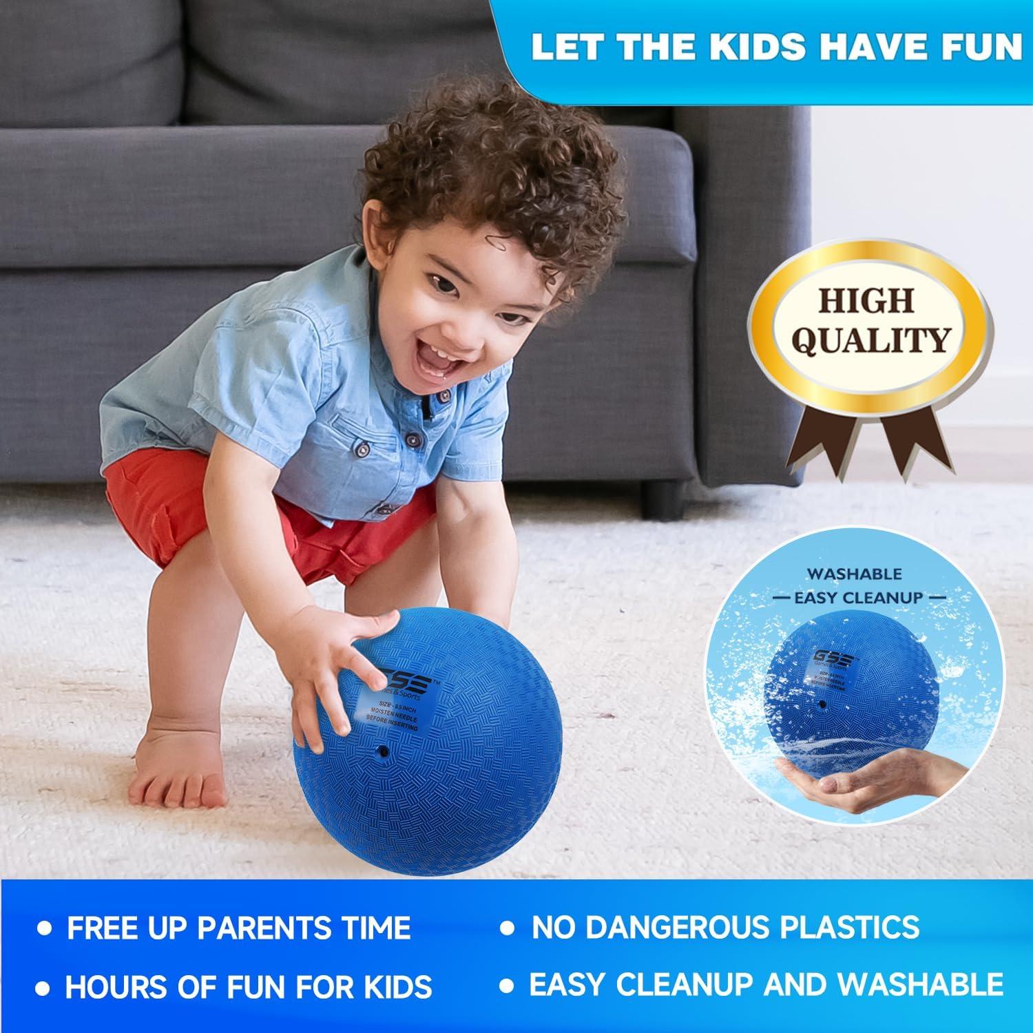 GSE Games & Sports Expert Inflatable Playground Ball for Indoor and Outdoor. Kickball/Dodge Ball for All Ages