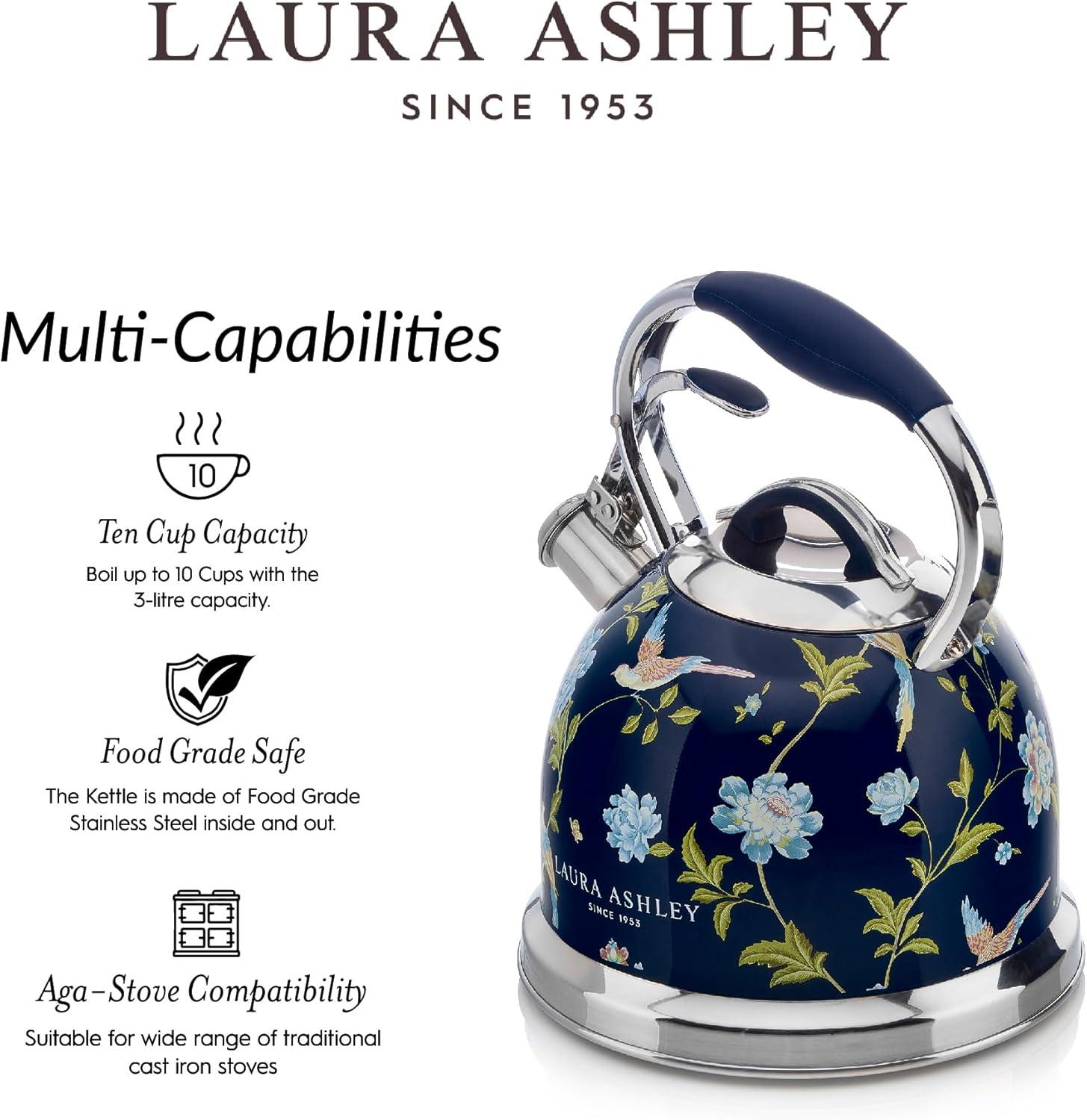 Laura Ashley 10-Cup Stove Top Kettle, Navy