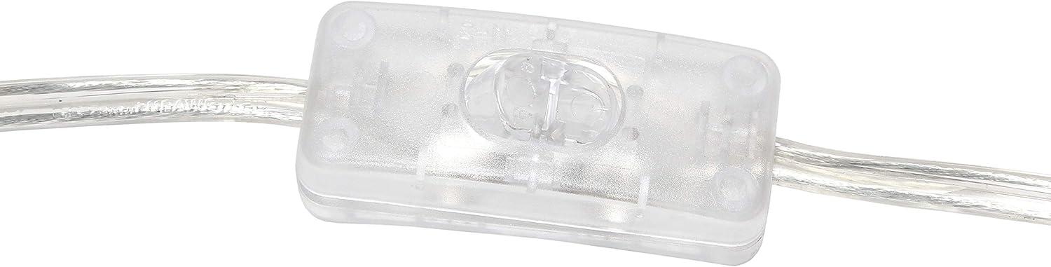 Lalia Home Modern Metal Scroll Table Lamp with Curved Metal Base and Clear Glass Shade - Rose Gold