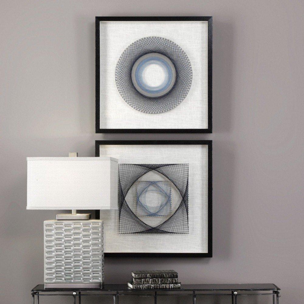 Uttermost String Duet 2-Piece 23 3/4" Square Framed Wall Art Set
