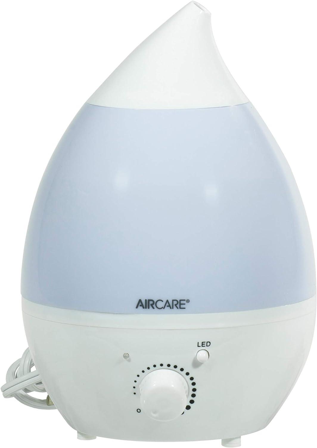 AIRCARE AUV10AWHT Aurora Mini Ultrasonic Humidifier with Aroma Diffuser and Multicolor LED Night Light, White