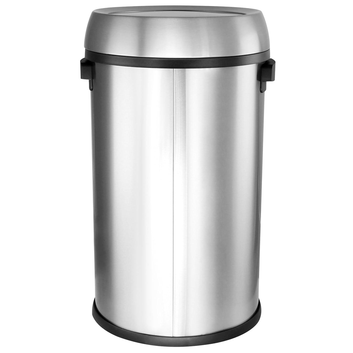 Elama 65 Liter Stainless Steel Swing Lid Trash Bin