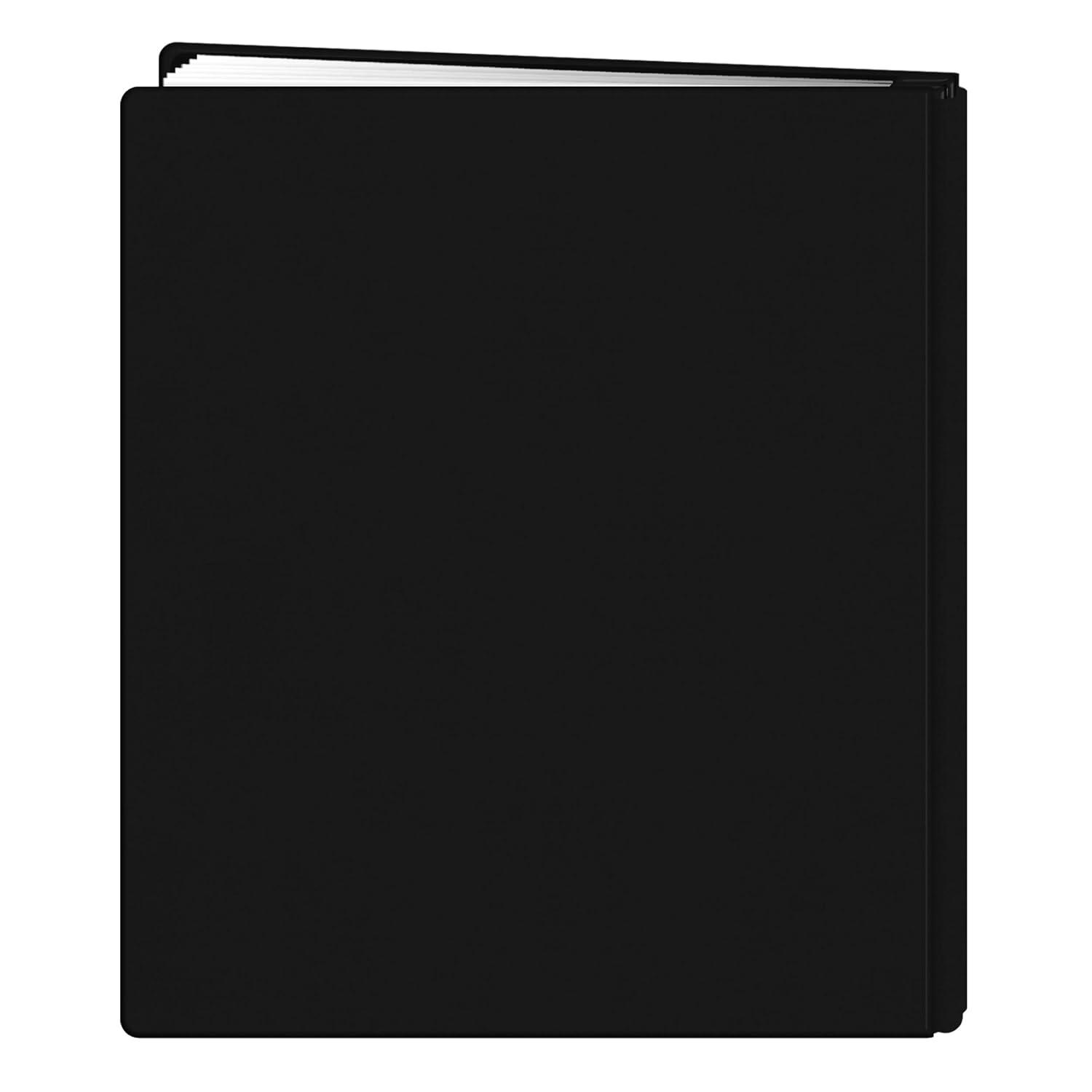 Pioneer Family Treasures Fabric Post Bound Album 8.5"X11"-Black
