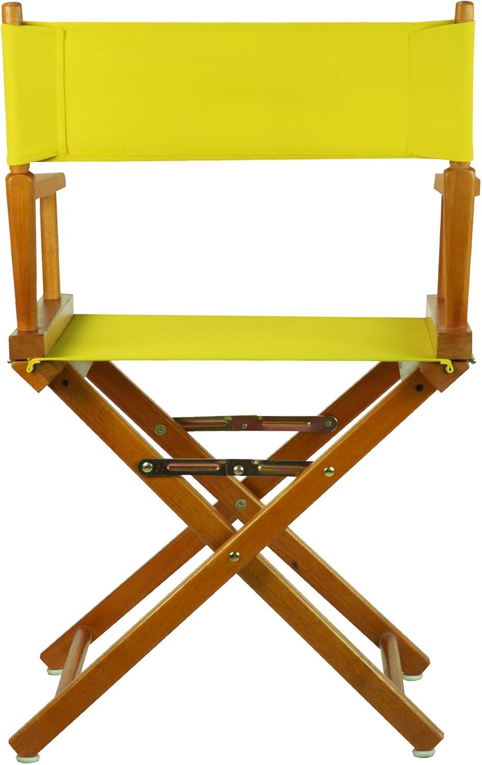 "18" Director's Chair Honey Oak Frame-Yellow Canvas"