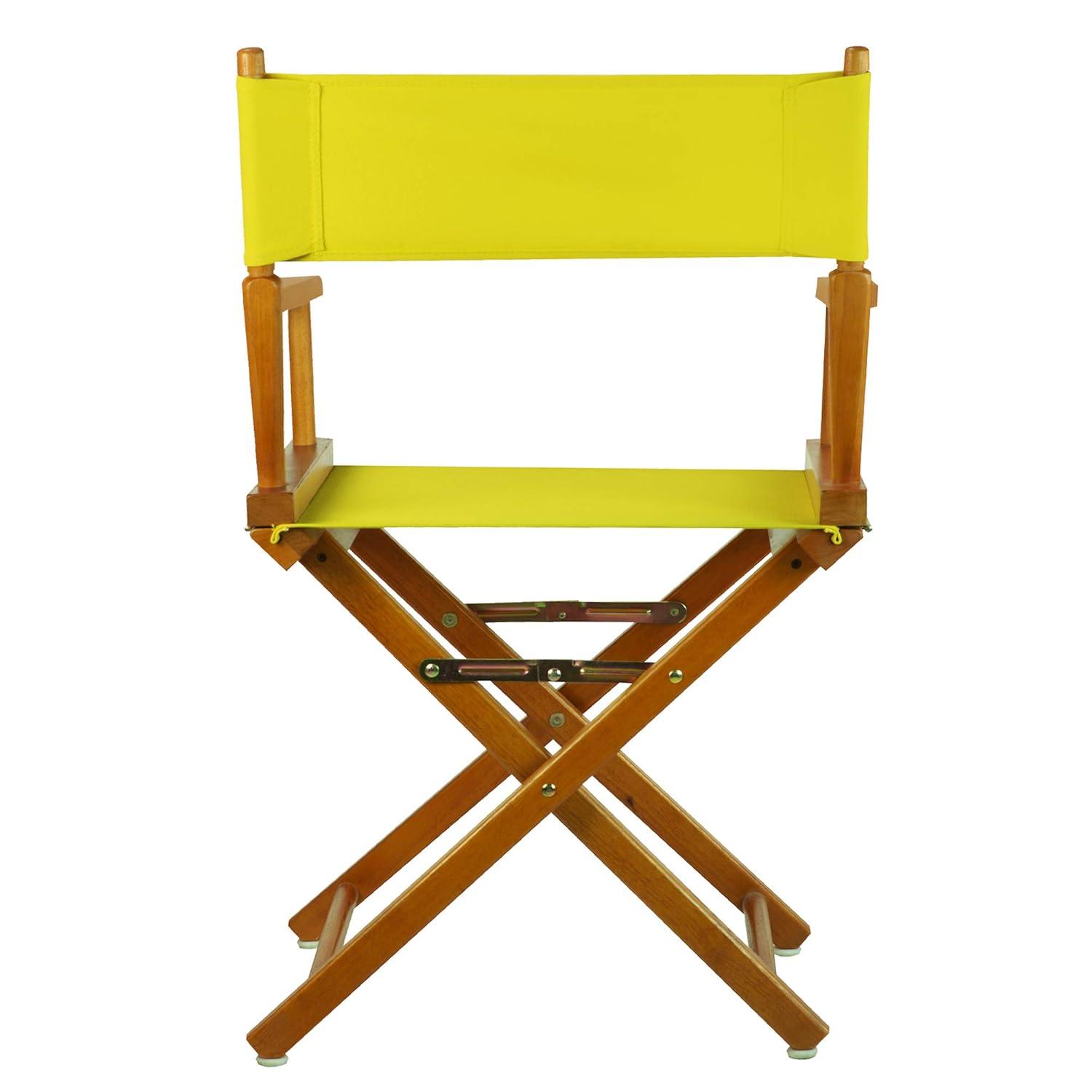 "18" Director's Chair Honey Oak Frame-Yellow Canvas"