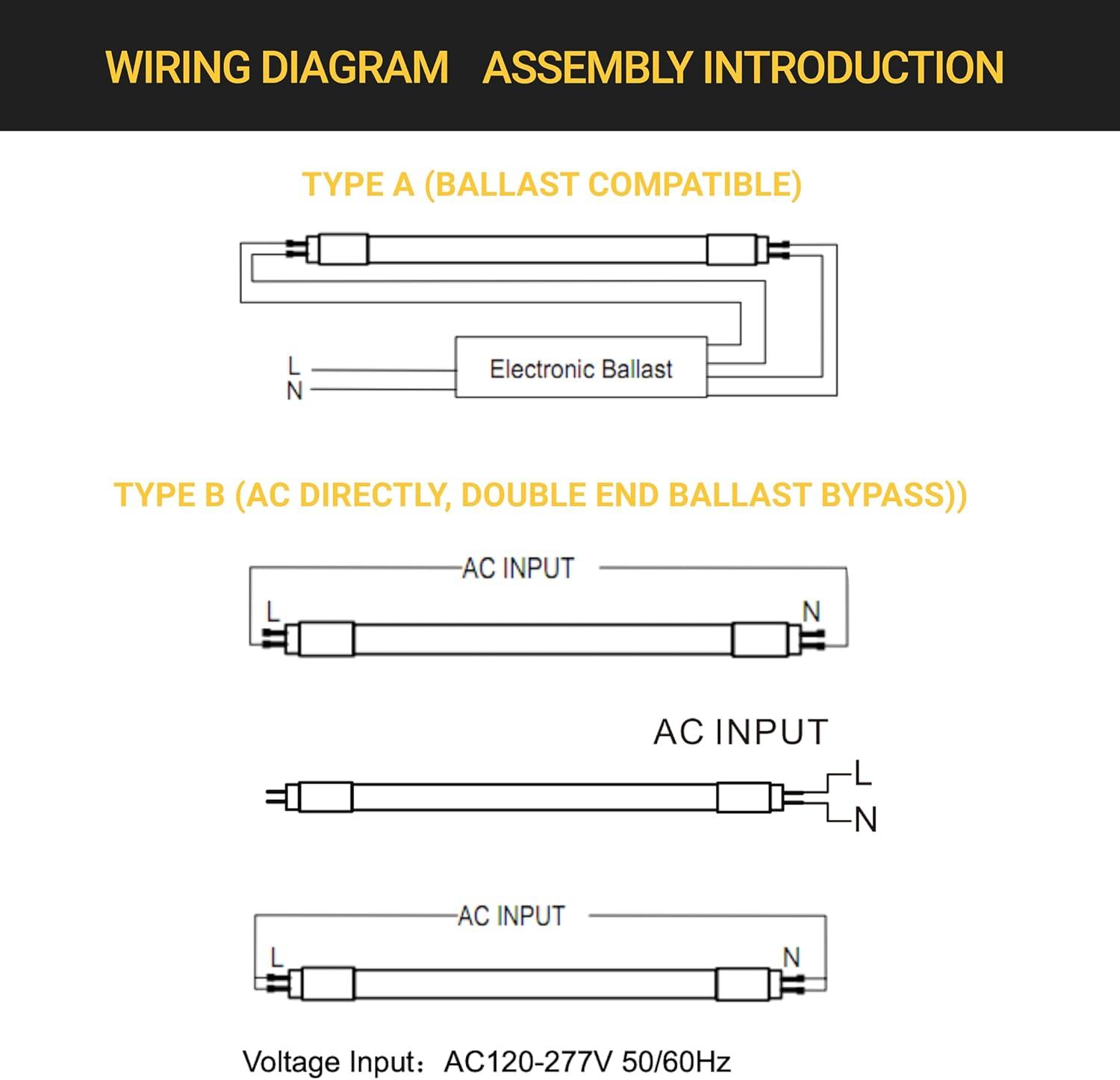 NuWatt 4FT T8 LED Tube Lights A&B Hybrid 3000K warm White, 18W Plug & Play or Ballast Bypass,G5 30PK