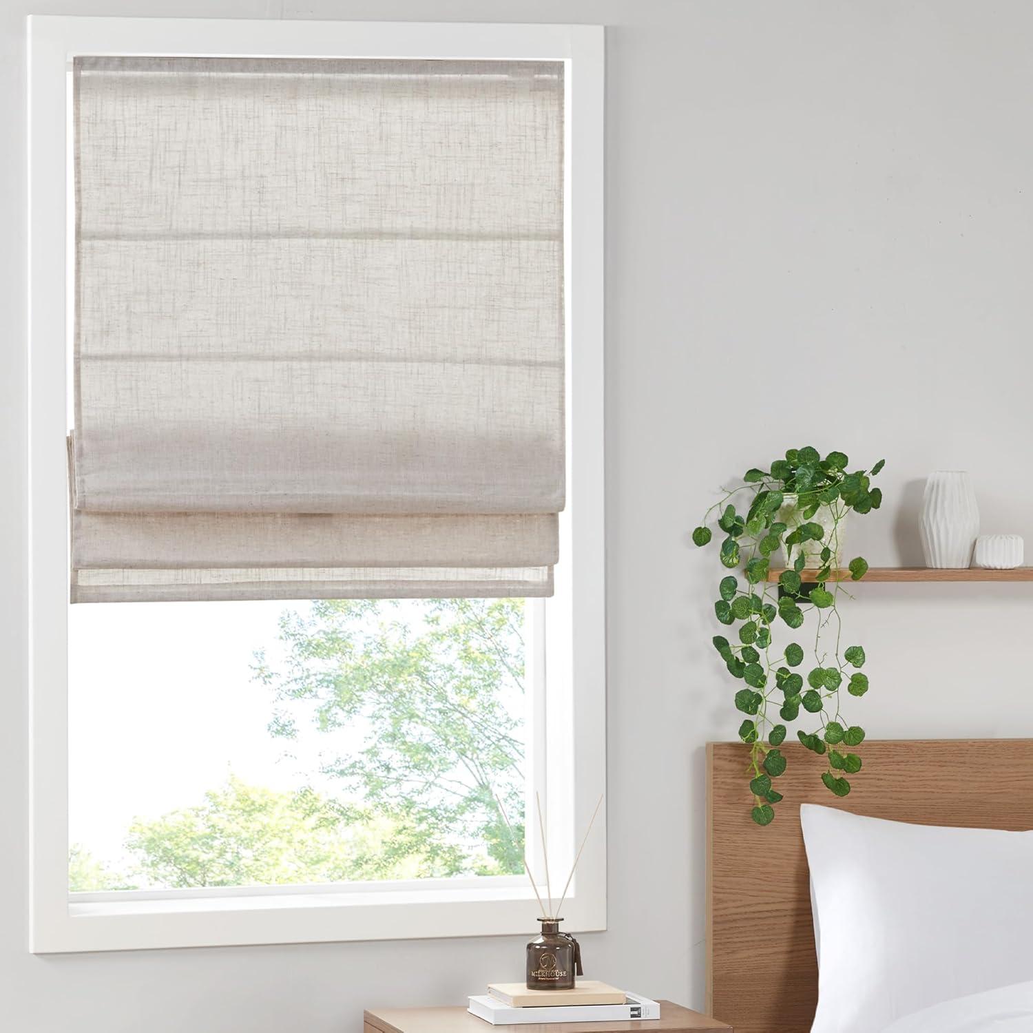 Kyler Linen Blend Light Filtering Roman Shade