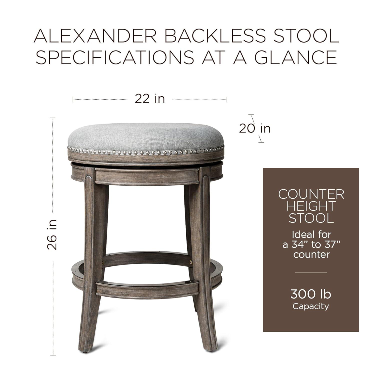 Maven Lane Maven Lane Alexander Stool with Fabric Upholstery
