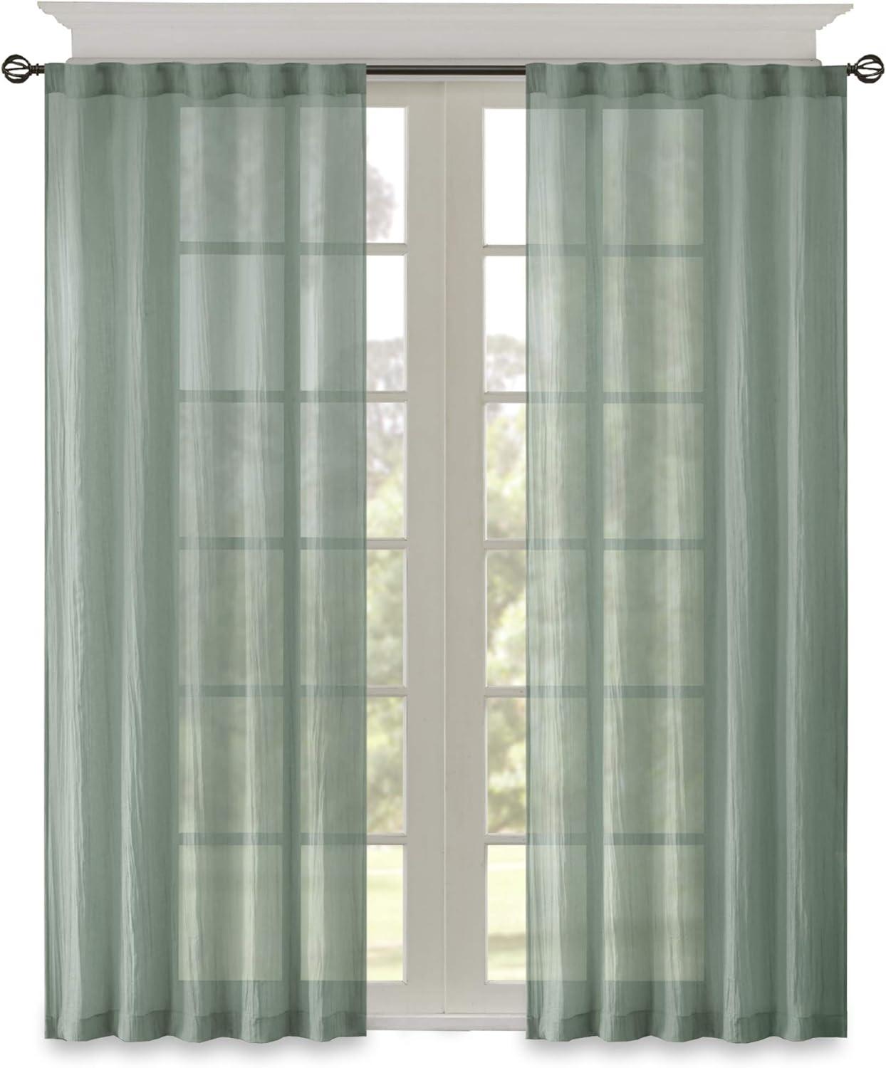 Harper Solid Crushed Curtain Panel Pair