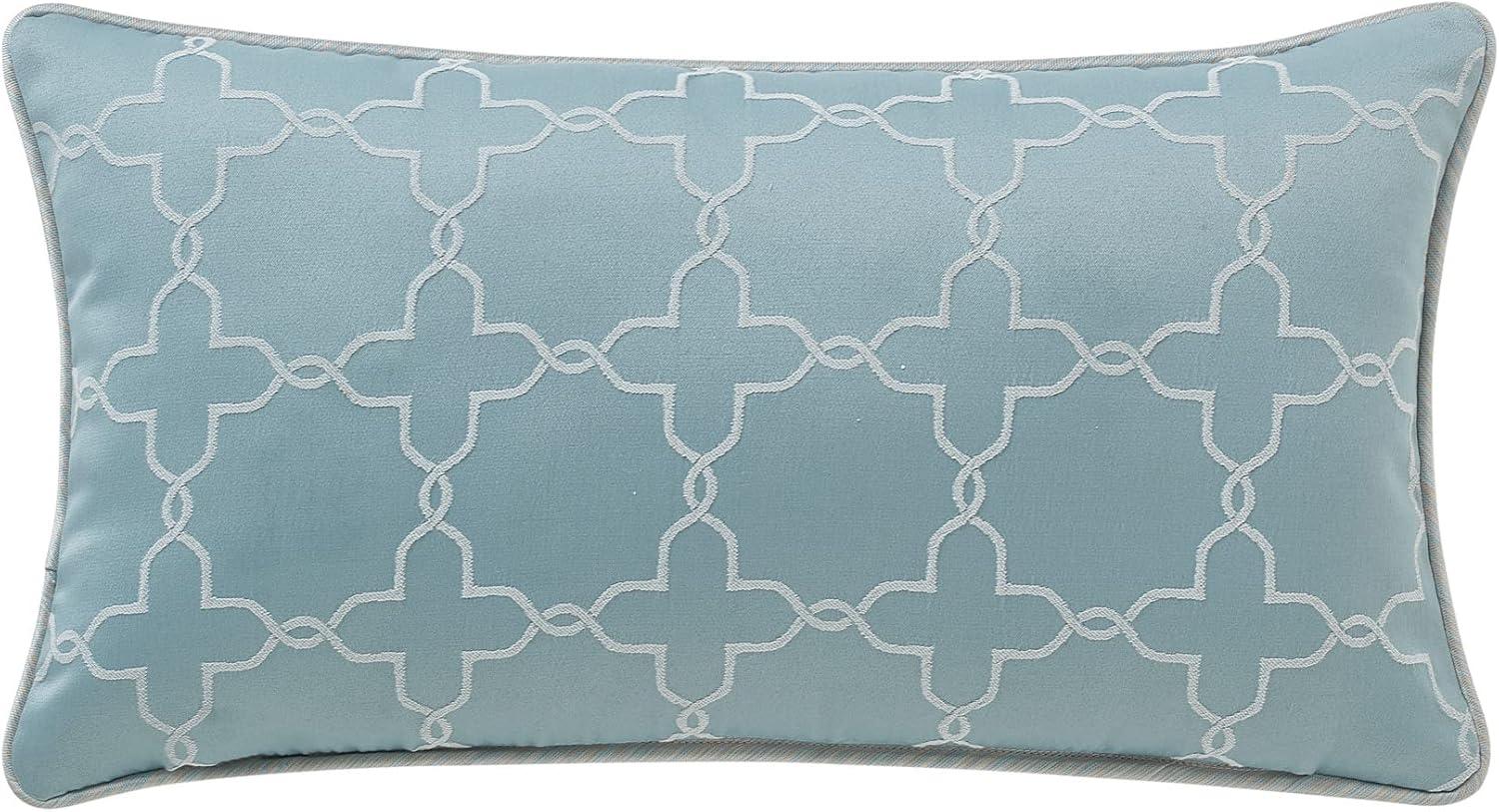 Arezzo Blue Embroidered Square Decorative Pillow Set