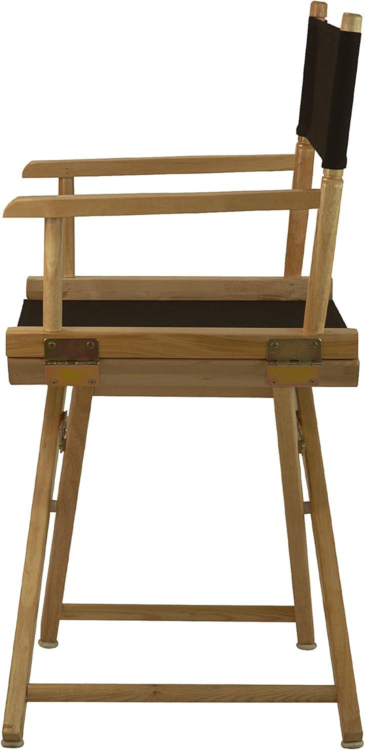 Casual Home 18" Director's Chair Natural Frame-Black Canvas