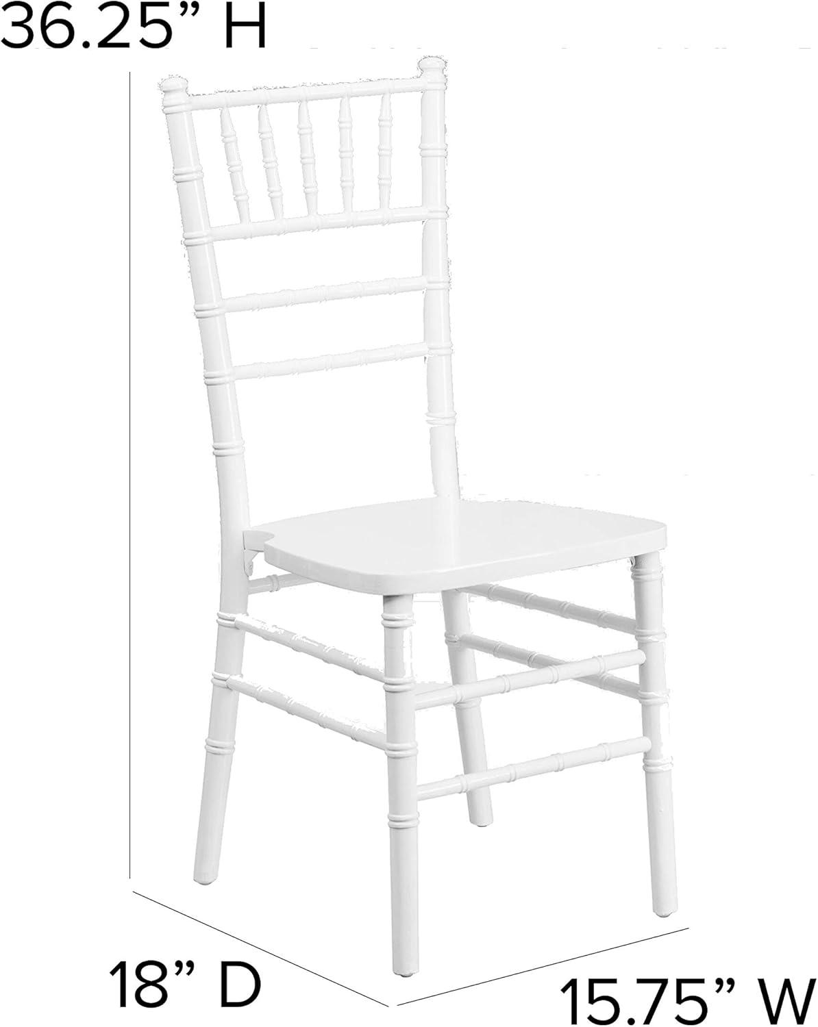 Flash Furniture HERCULES Series White Wood Chiavari Chair
