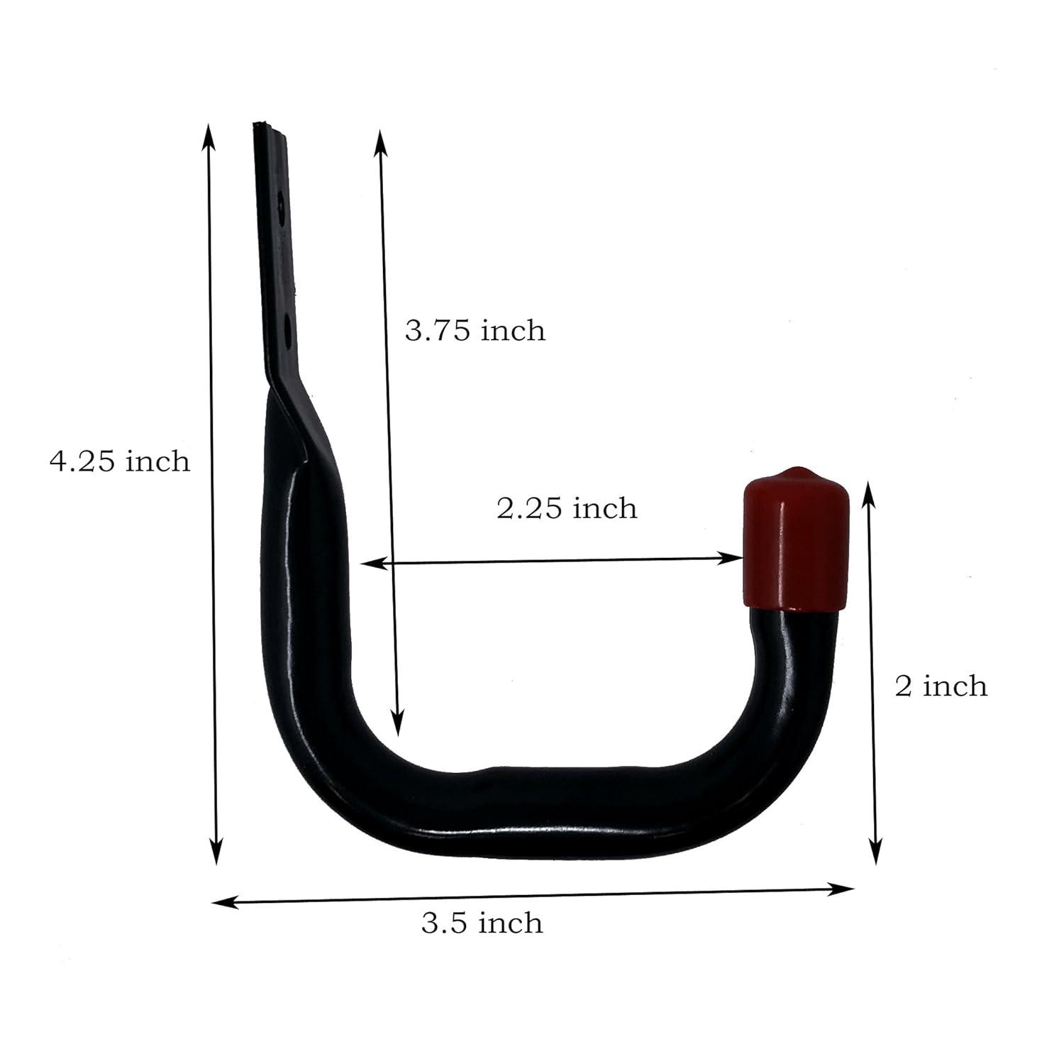 Tetra-Teknica UH03-6P Heavy Duty Garage Storage Utility Hooks, Color Black, 6 per Pack