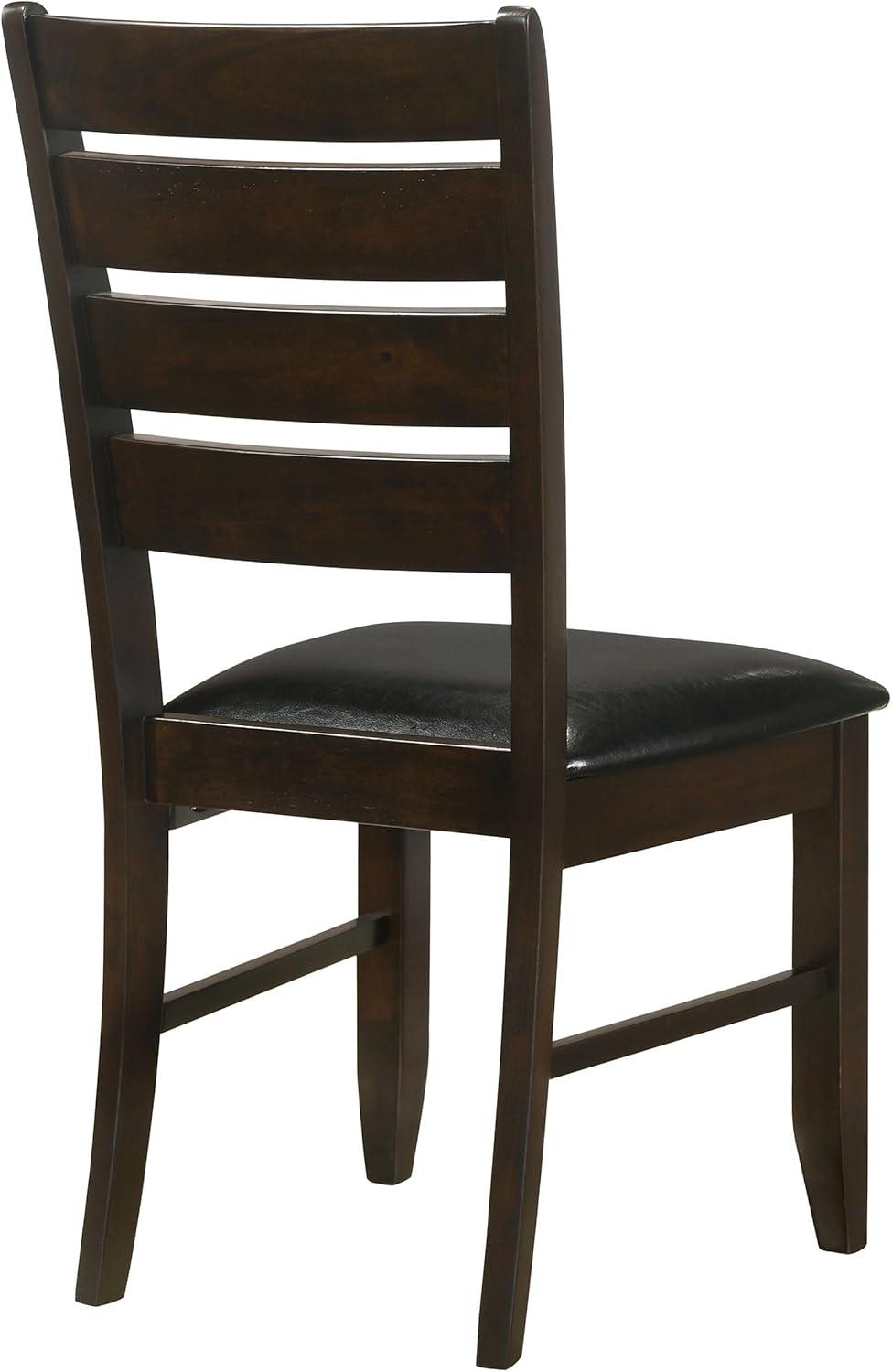 Ladder Back Side Chairs Cappuccino And Black (set Of 2) (Set of 2)