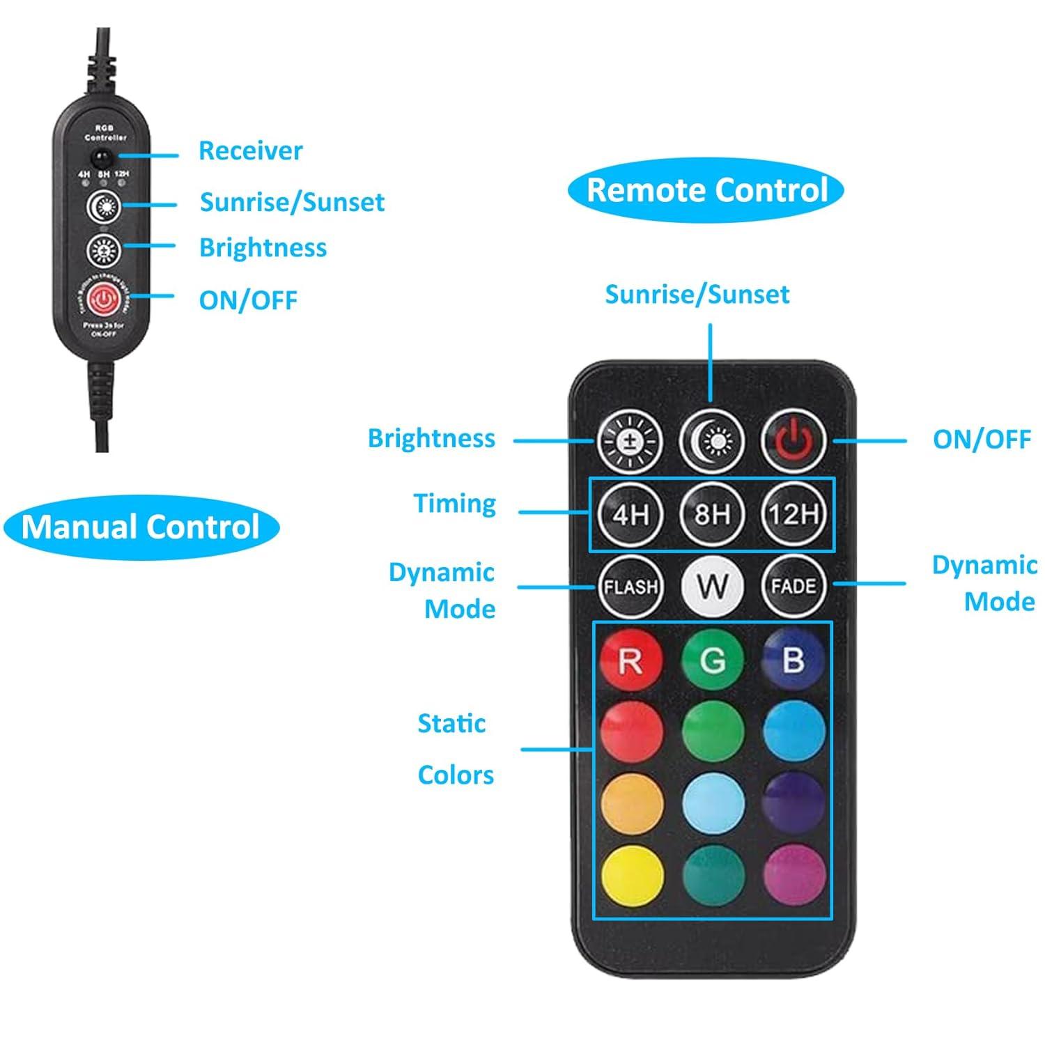 Pond Light Underwater Fountain Light with 36 LED Light Bulb Color Changing Submersible Spotlight with Timer Remote