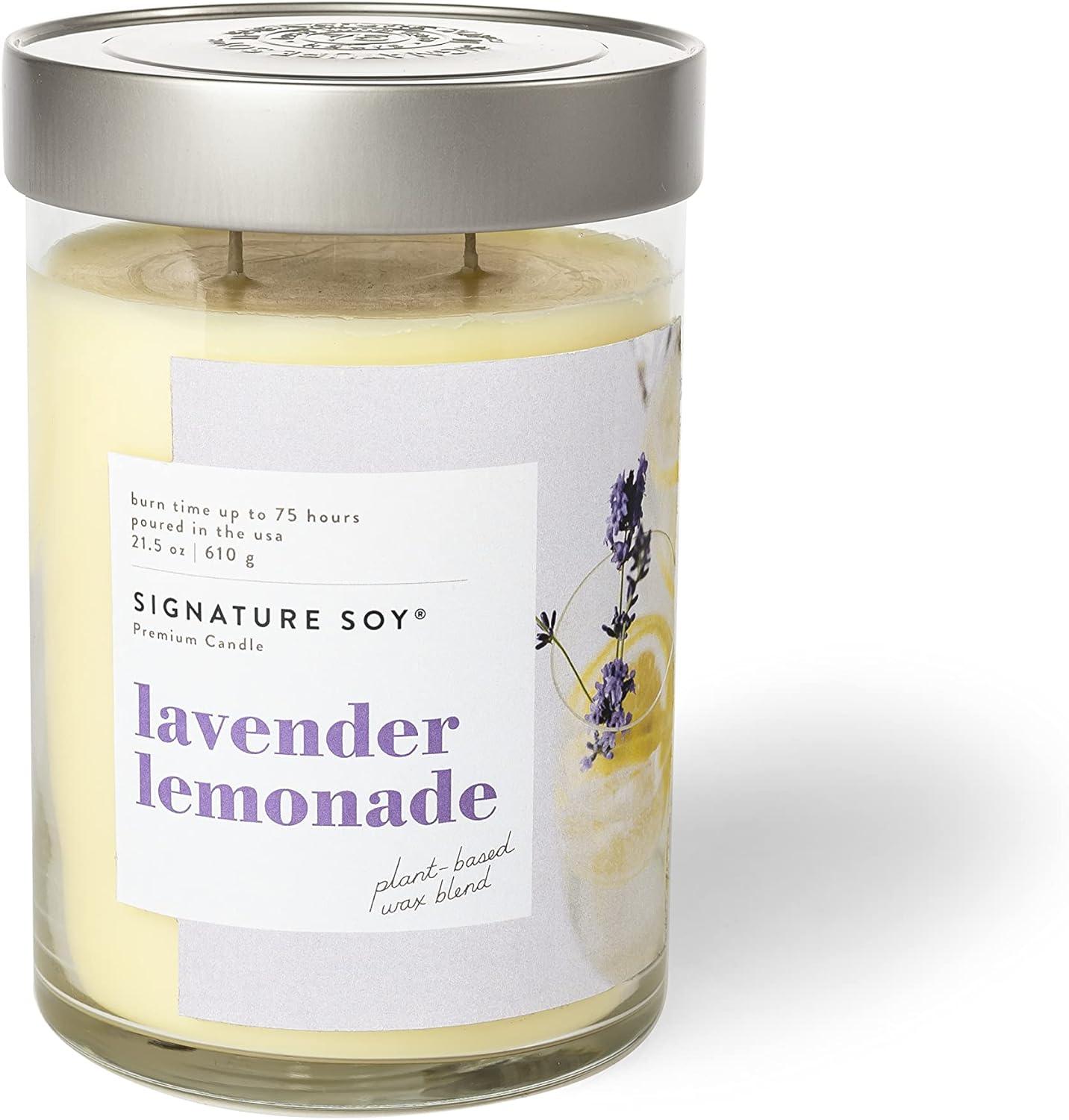 Lavender Lemonade Scented Soy Jar Candle with Lid