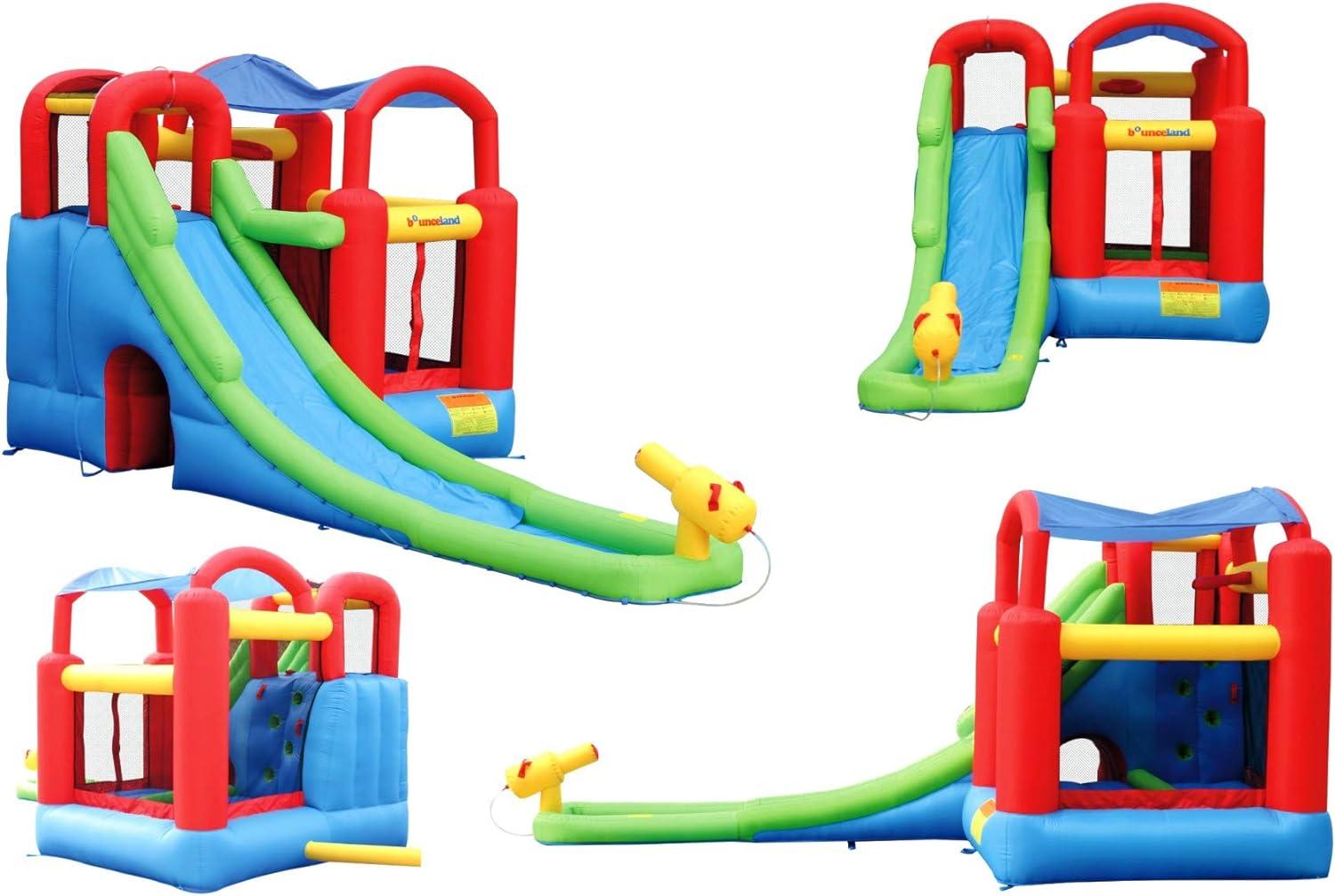 Bounceland Inflatable 8.5' x 17.5' Bounce House Water Slide and Air Blower