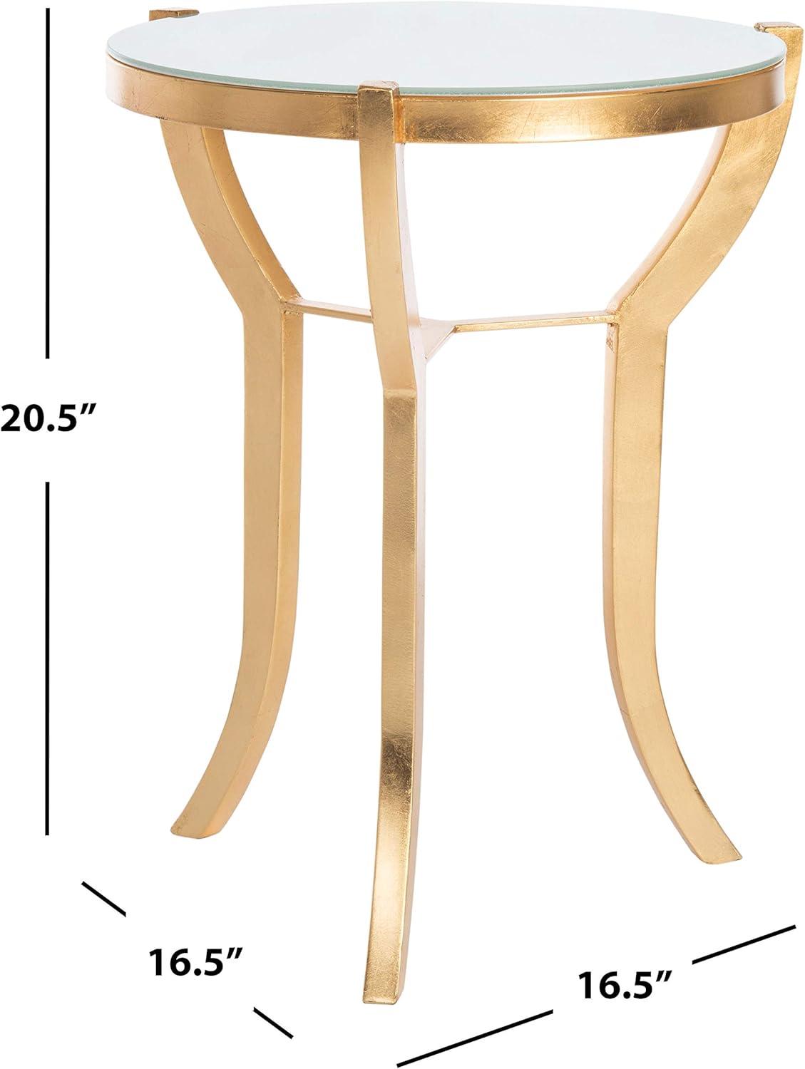 Ormond Accent Table - Gold/White - Safavieh