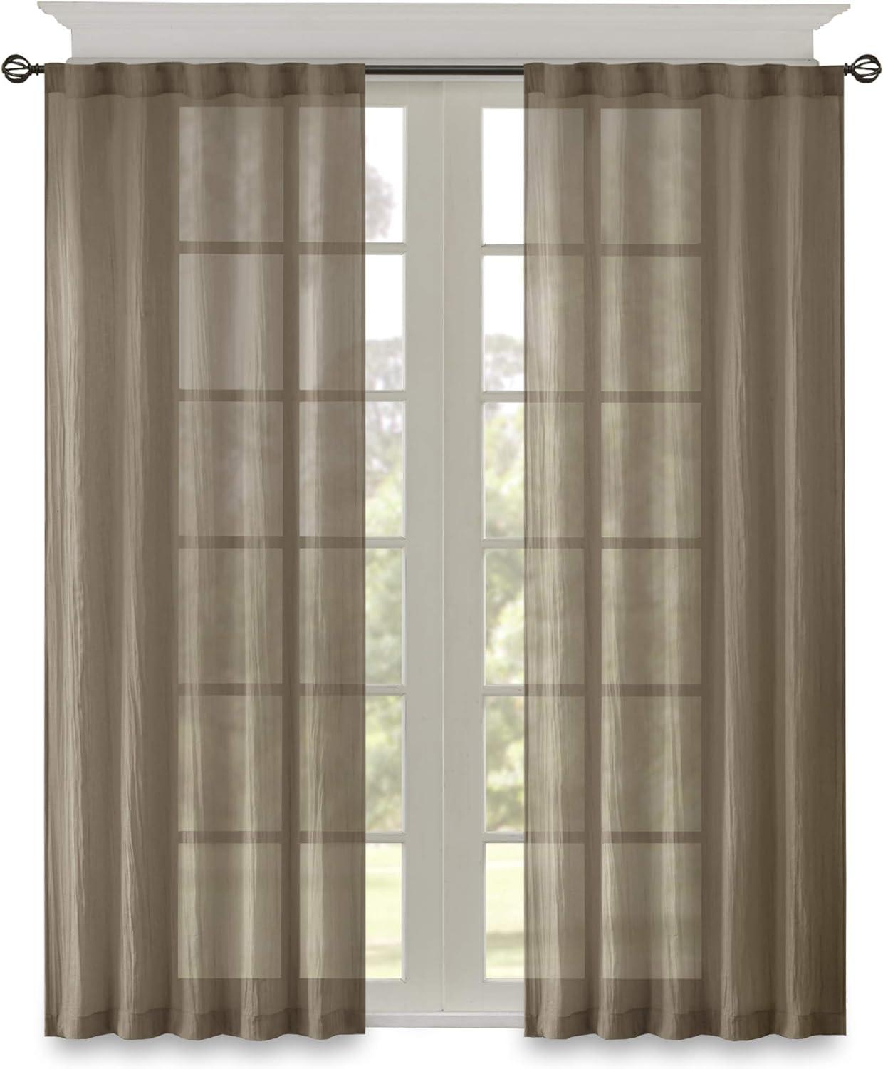 Madison Park Harper Solid Crushed Curtain Panel Pair (Set of 2)