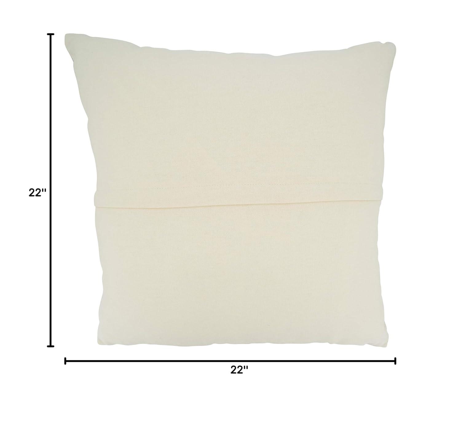 Saro Celeste Collection Geometric Cotton Blend Throw Pillow