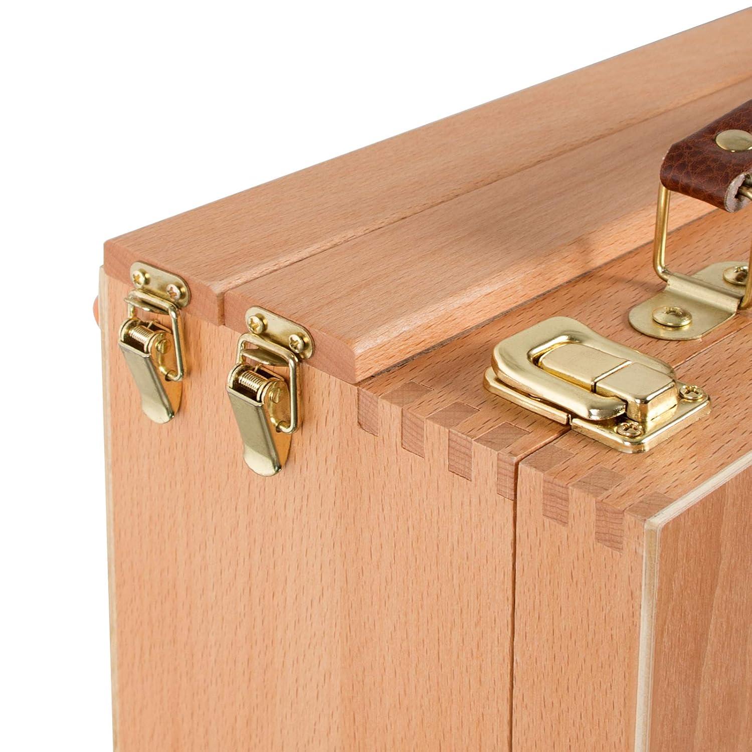 Kuyal Art Supplies Box Easel Sketchbox Painting Storage Box-Adjustable Design with Large 2-Drawer