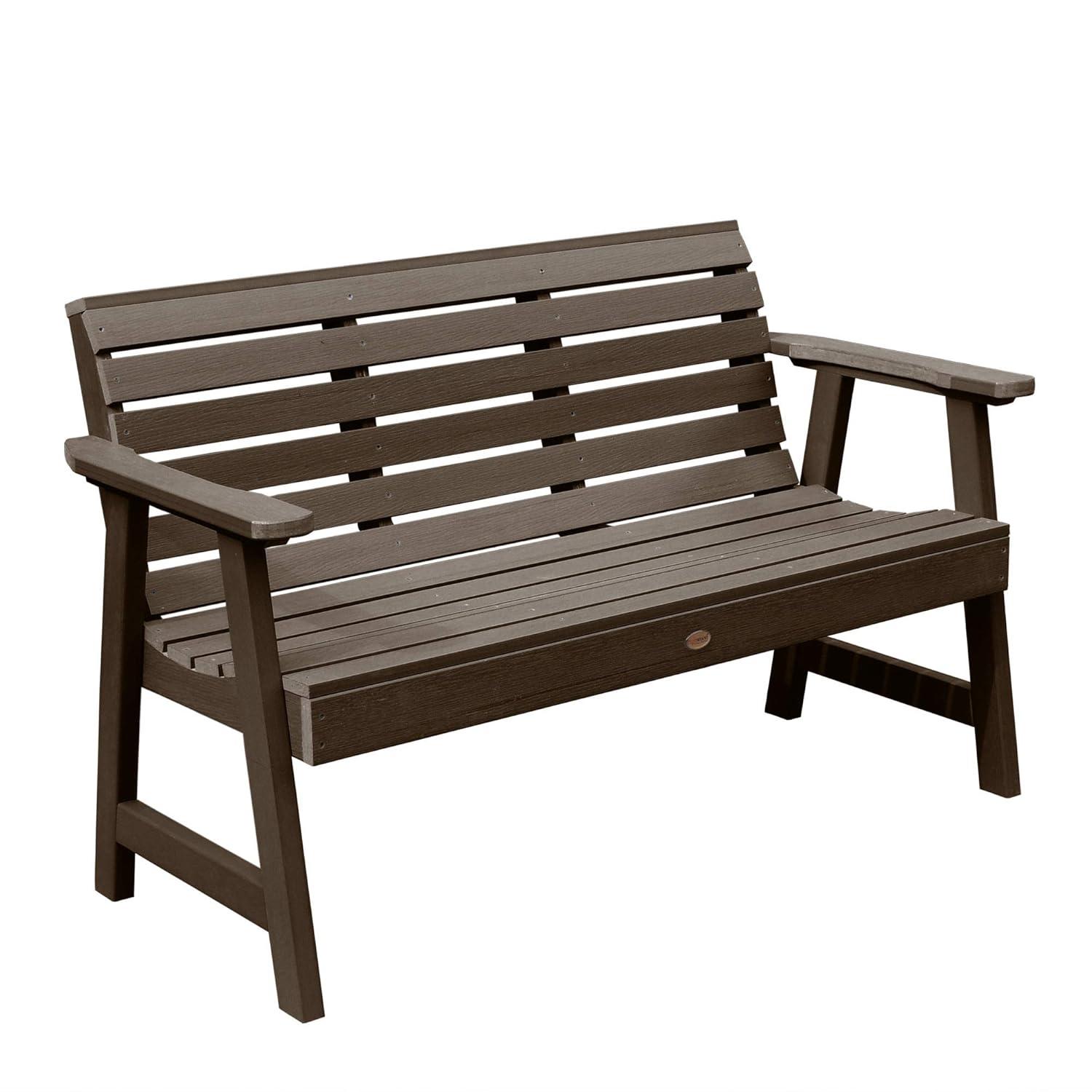 Highwood Weatherly 4ft Garden Bench - 2-Person, Eco-friendly, Synthetic Wood