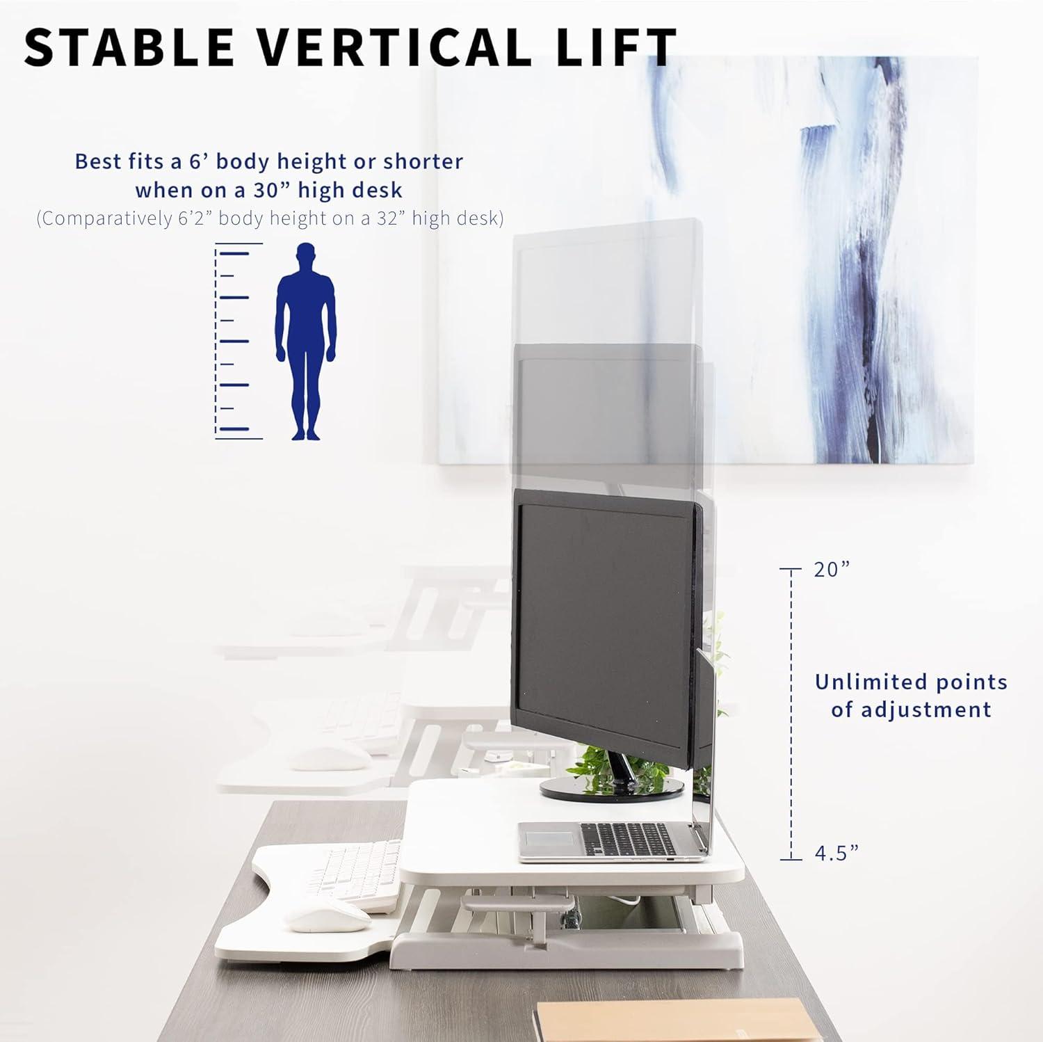 VIVO Height Adjustable Standing Desk Converter (DESK-V000K series)