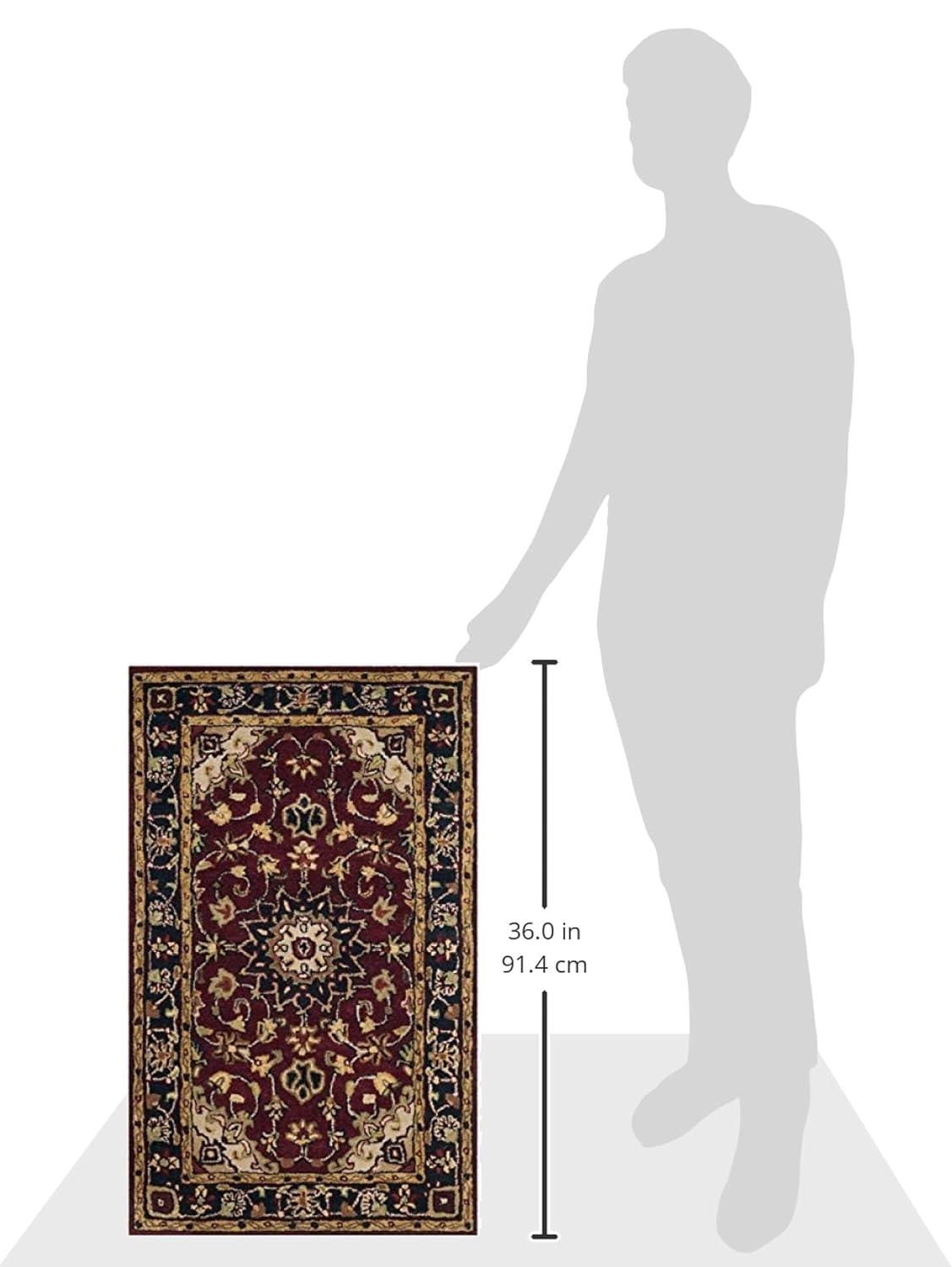 Classic CL362 Hand Tufted Area Rug - Burgundy/Navy - 8'3"x11' - Safavieh.