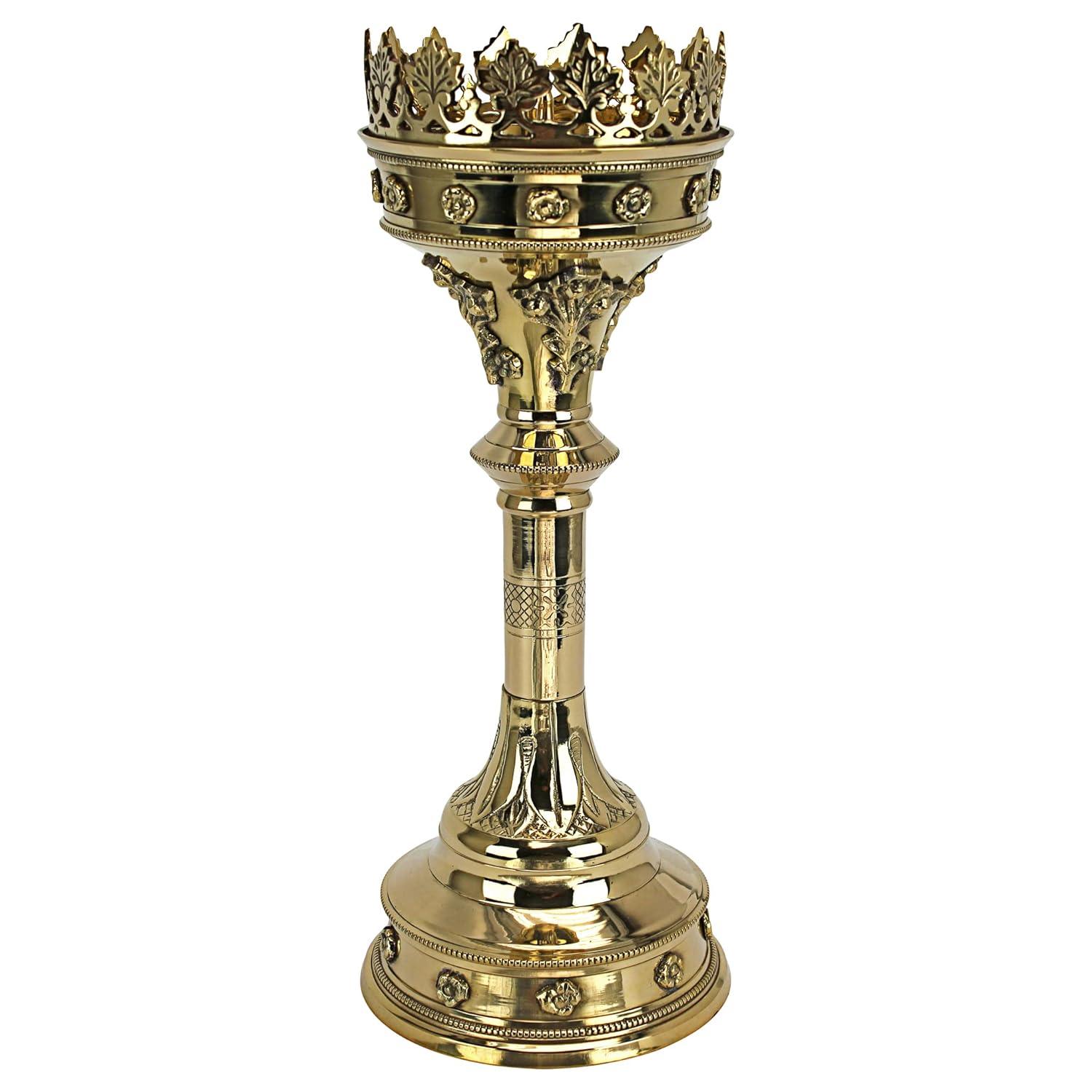 Design Toscano Brass Tabletop Candlestick