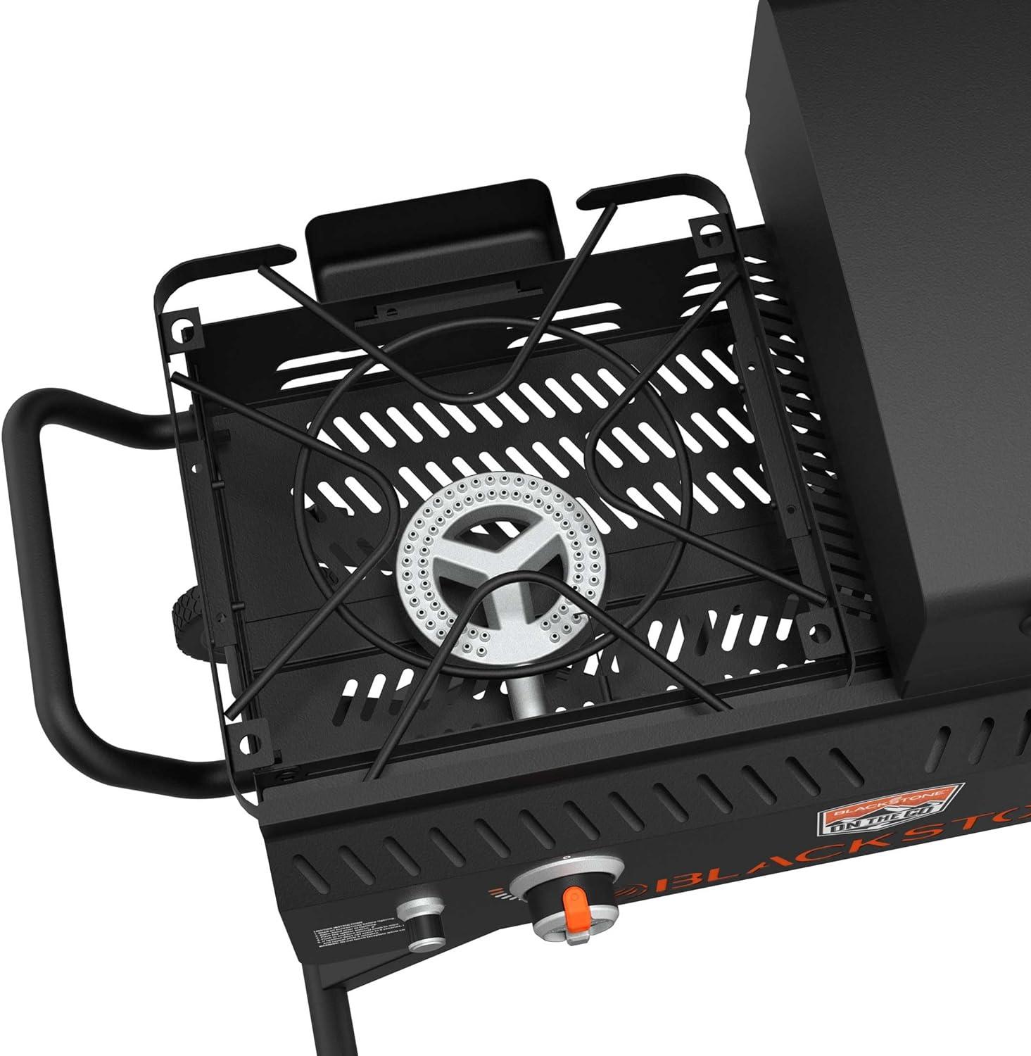 Blackstone 1550 On The Go Scissor-Leg Tailgater Grill and Griddle Combo with Hood