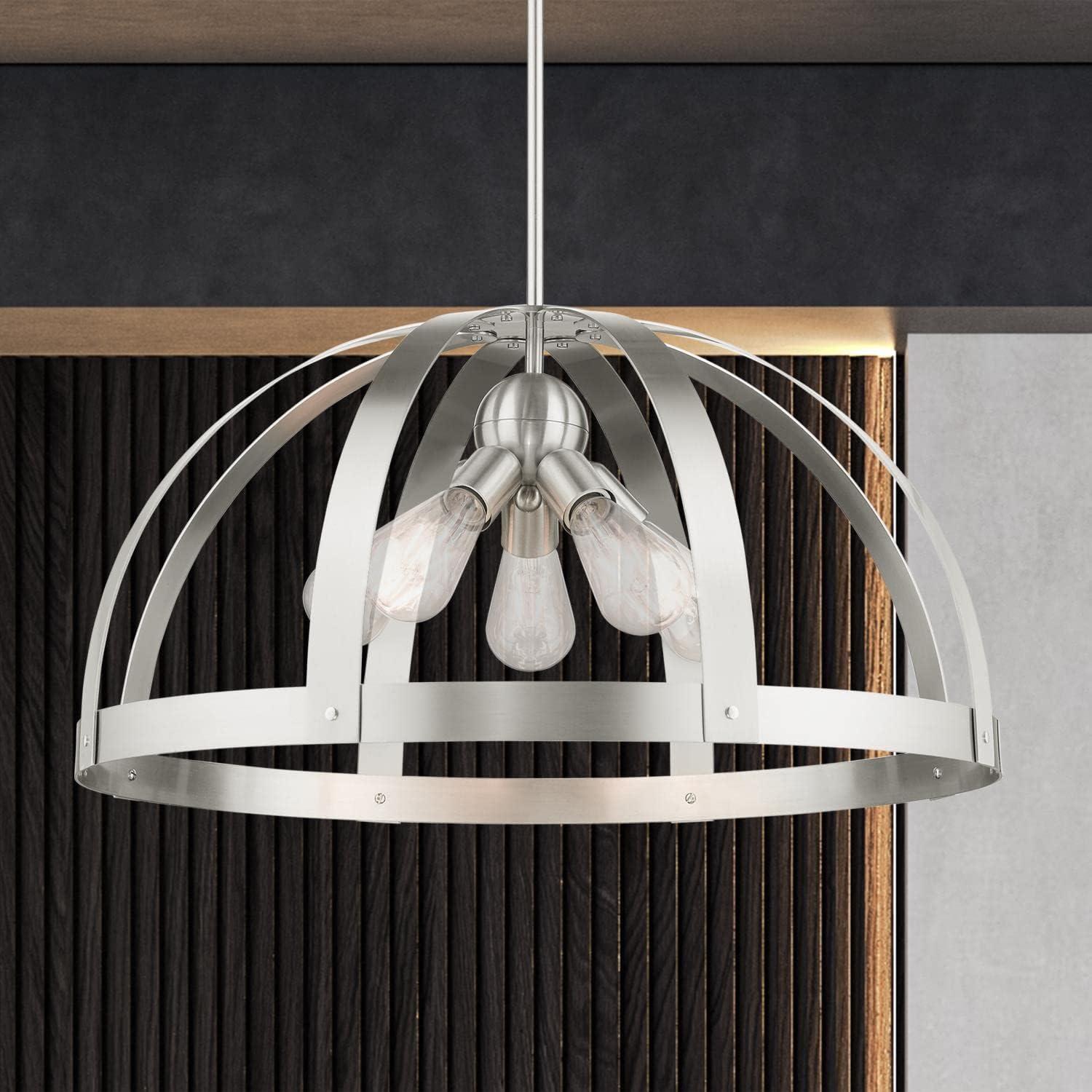 Livex Lighting Stoneridge 5 - Light Pendant in  Brushed Nickel