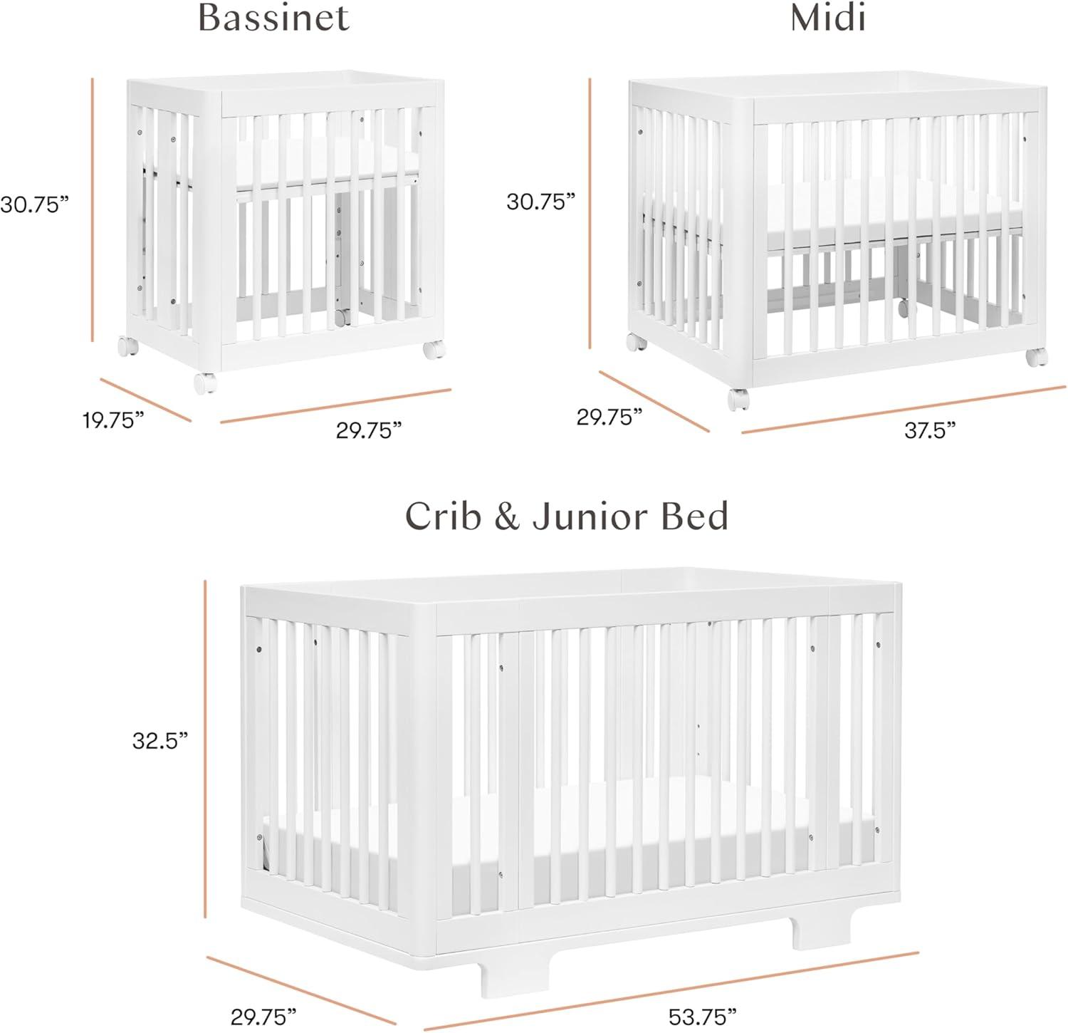 Yuzu 8-In-1 Convertible Crib With All-Stages Conversion Kits