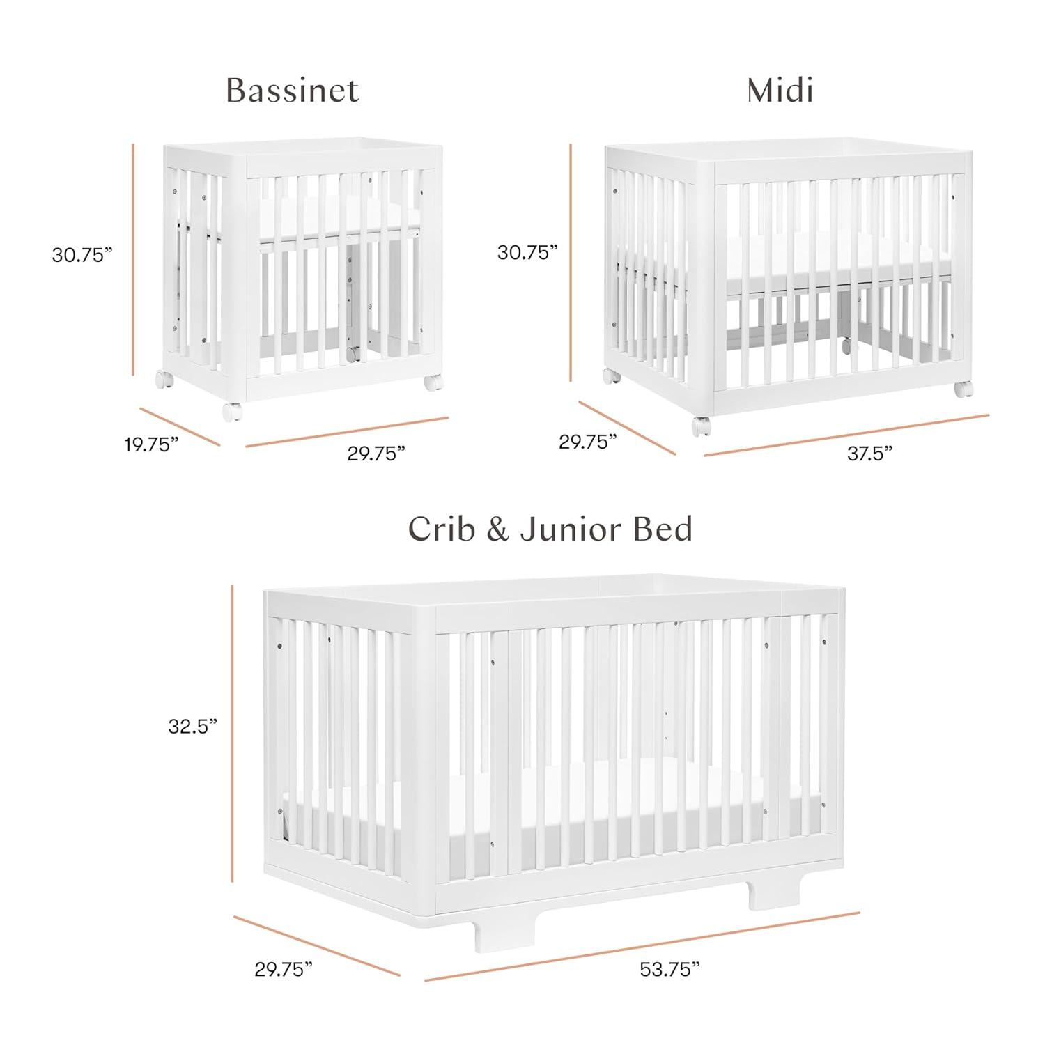 Yuzu 8-In-1 Convertible Crib With All-Stages Conversion Kits