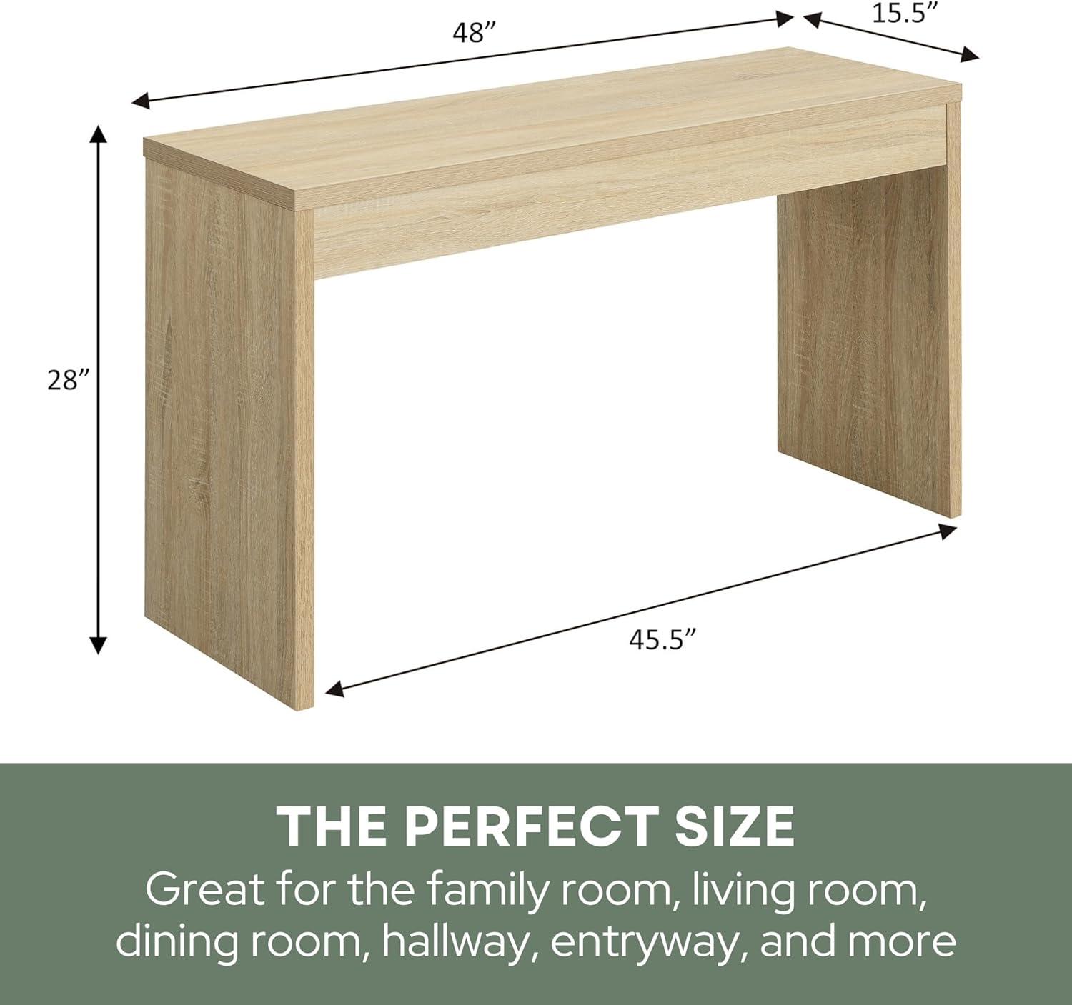 Convenience Concepts Northfield Hall Console in Weathered White Wood Finish