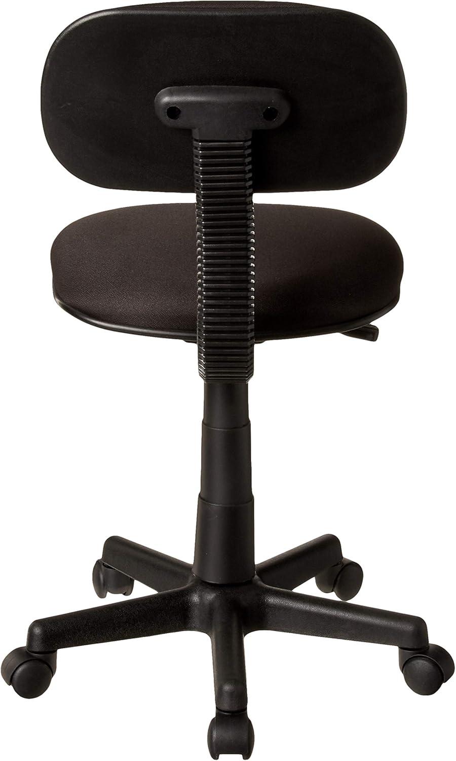 Fabric Steno Chair Black - Boss Office Products: Pneumatic Lift, Nylon Base, Swivel Casters