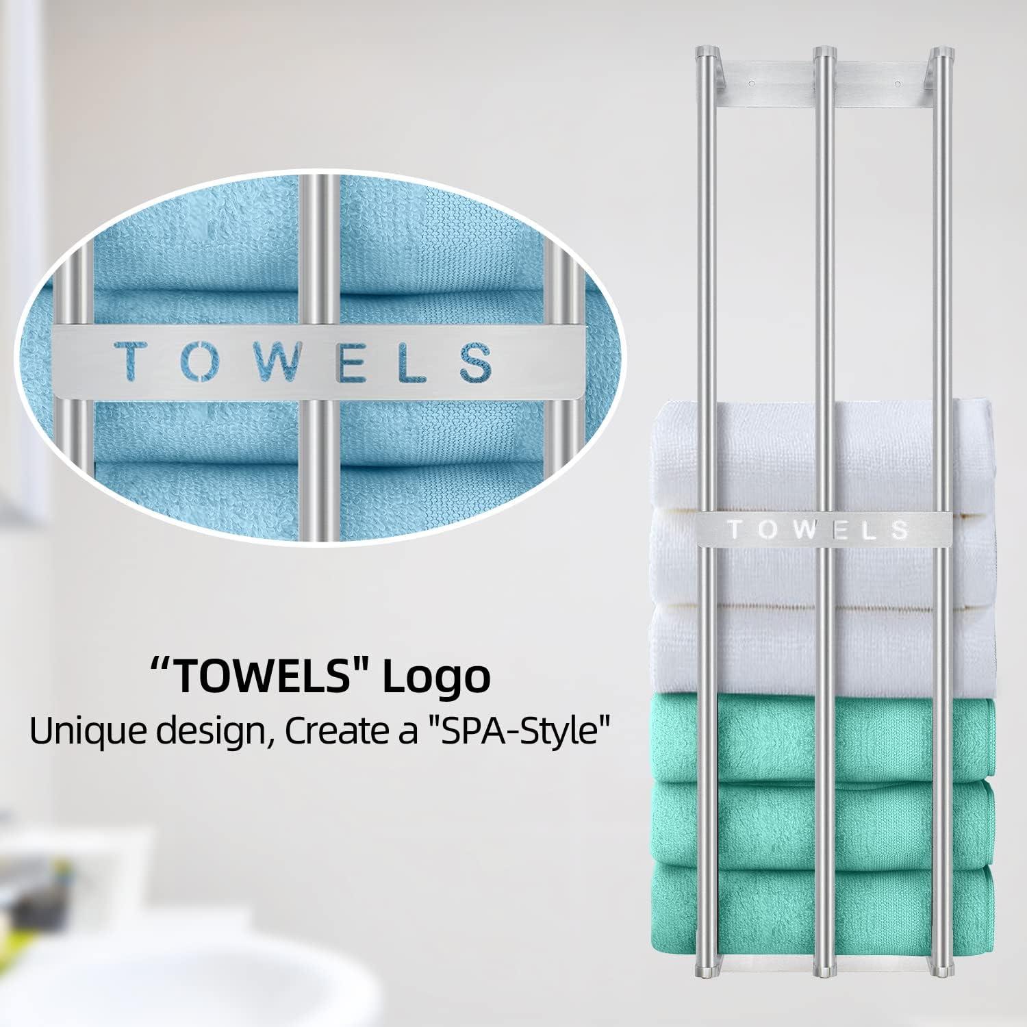 Brushed Nickel Wall Mounted 3-Bar Towel Rack