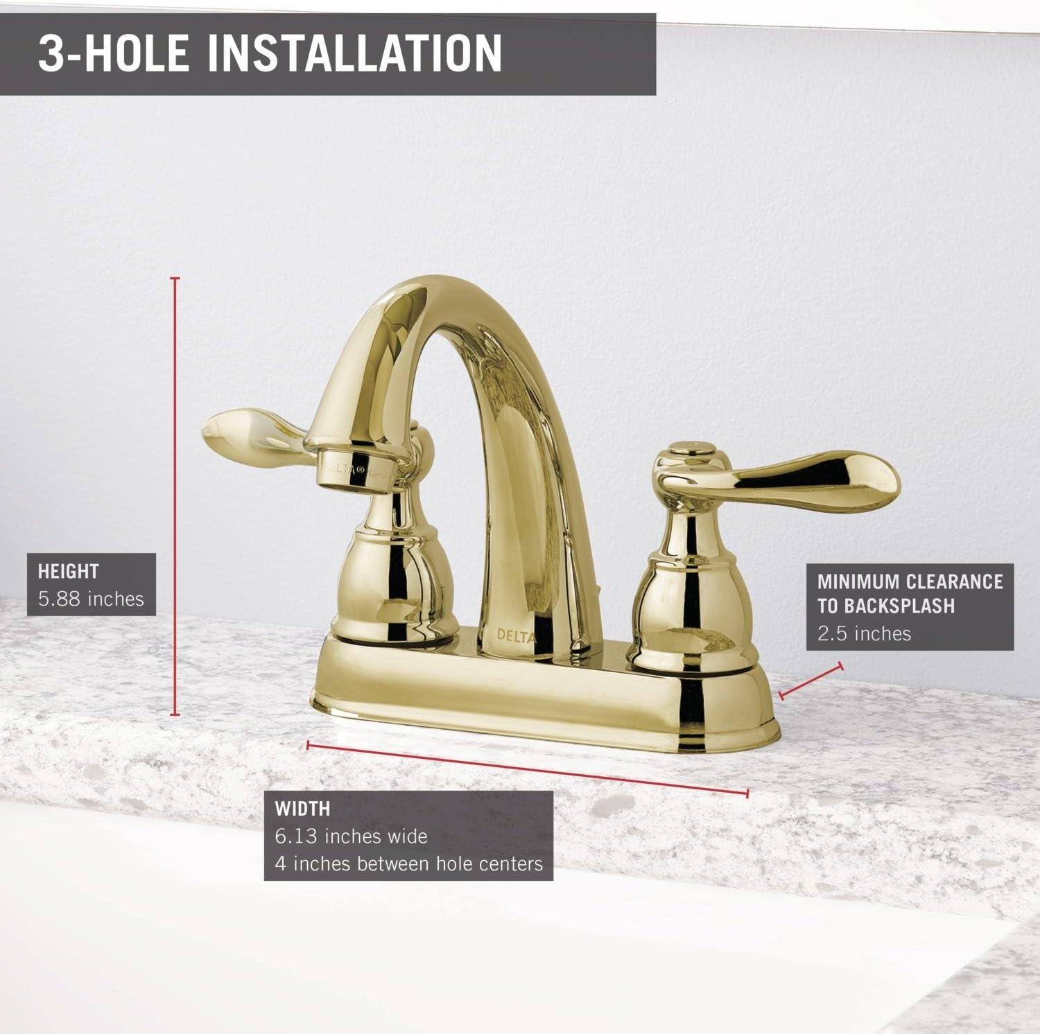 Windemere Centerset Bathroom Faucet with Drain Assembly, 2-handle Bathroom Sink Faucet