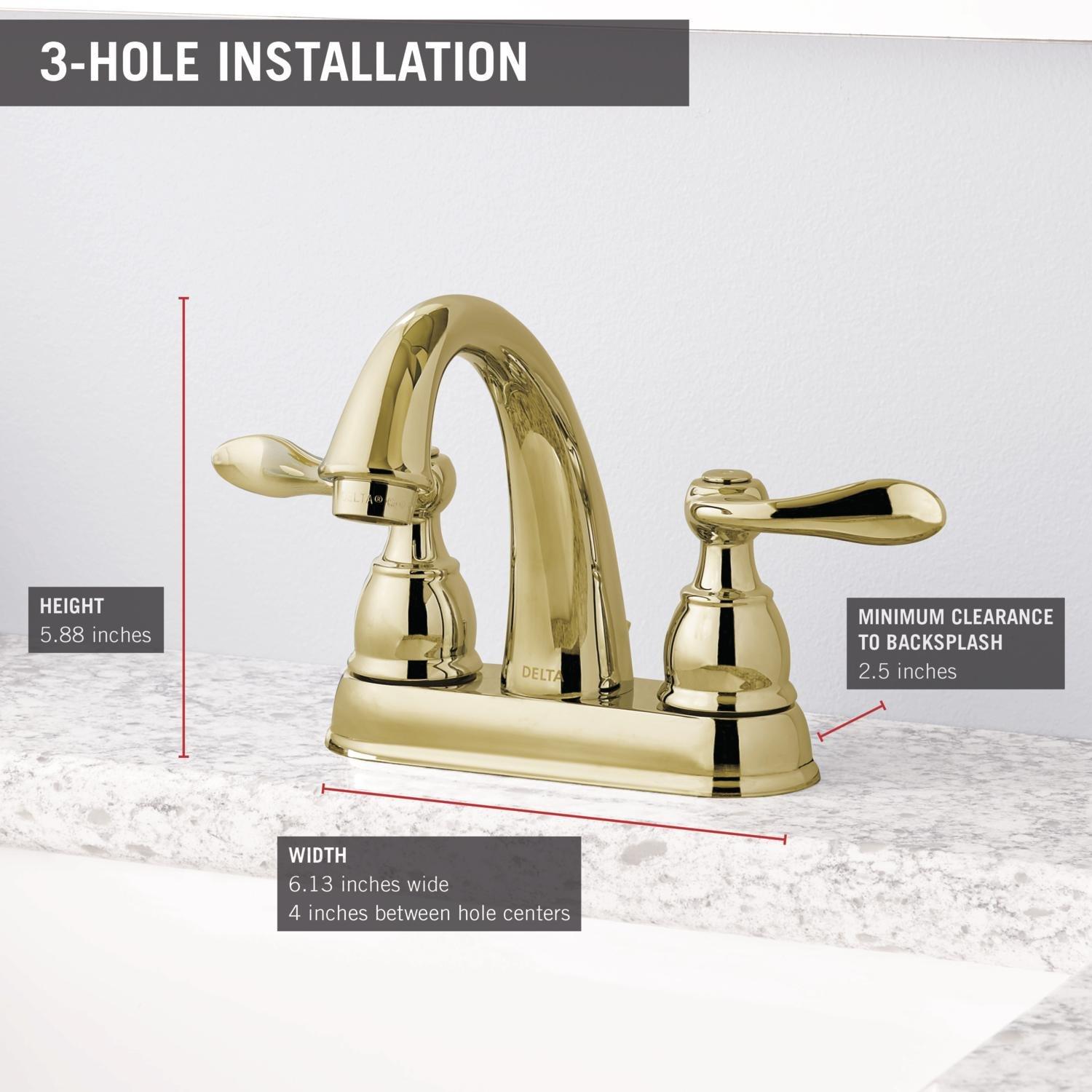 Windemere Centerset Bathroom Faucet with Drain Assembly, 2-handle Bathroom Sink Faucet
