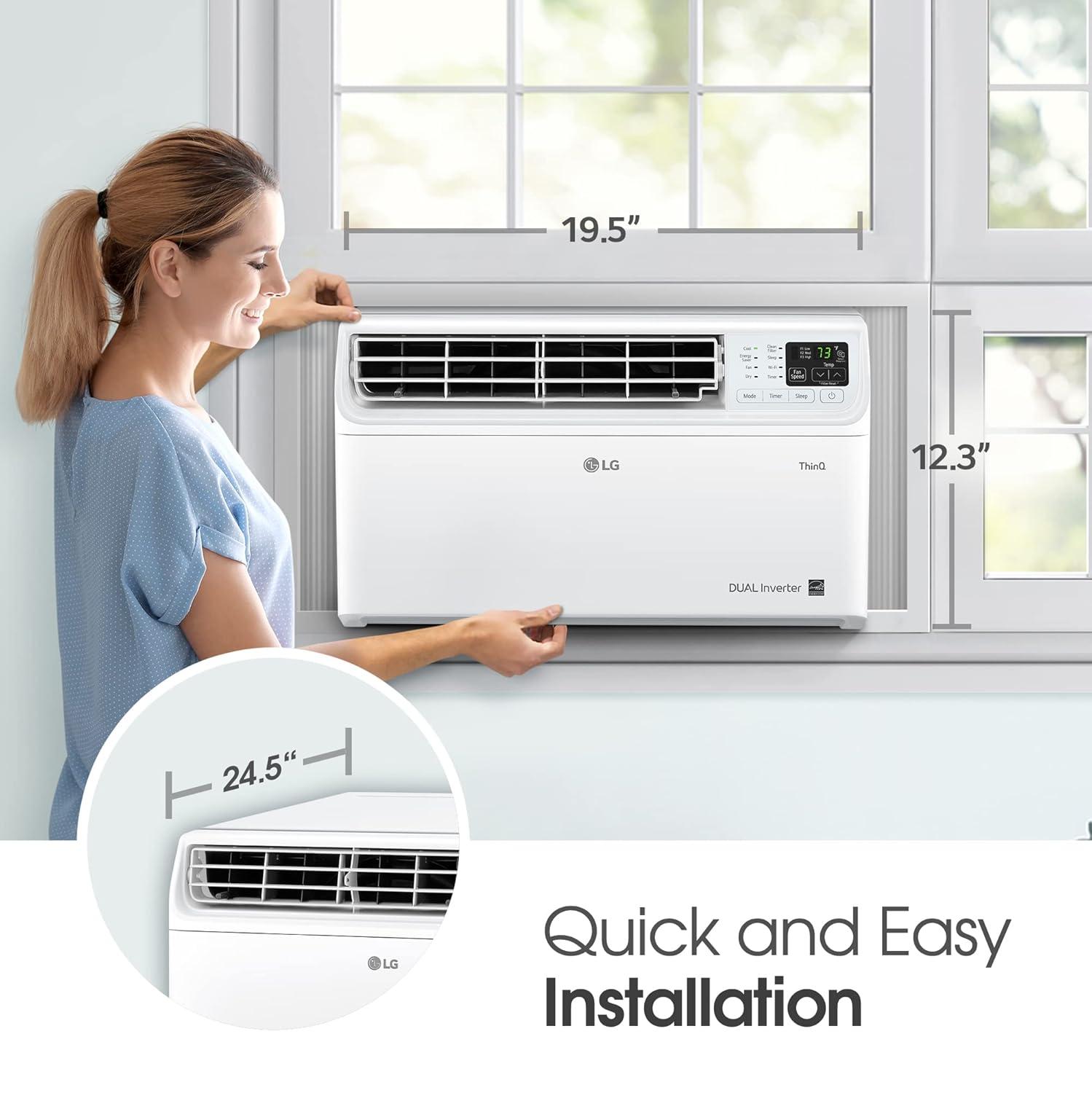 LG 10,000 Btu Dual Inverter, Smart Wi-fi Window Air Conditioner, Energy Star