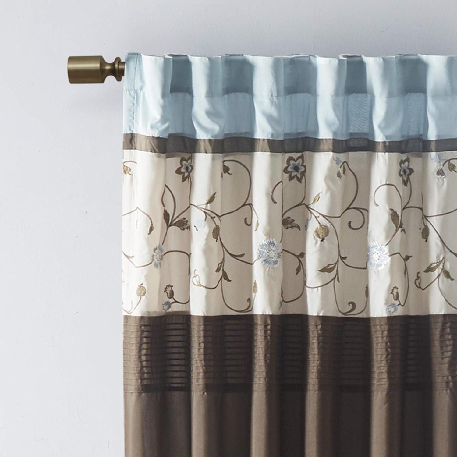 Madison Park Serene Embroidered Single Curtain Panel & Reviews | Wayfair