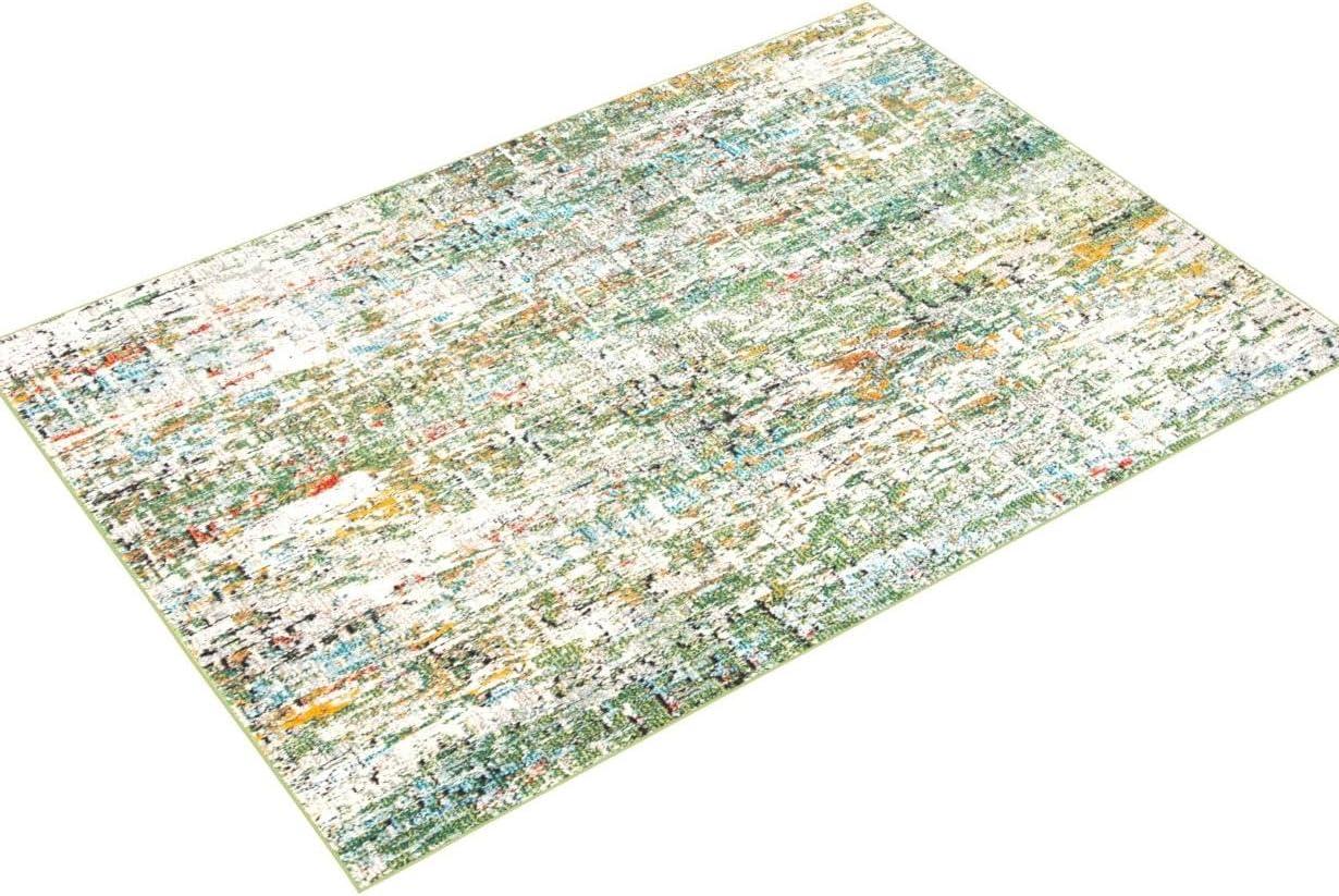Madison MAD460 Power Loomed Indoor Area Rug - Green/Turquoise - 4'x6' - Safavieh