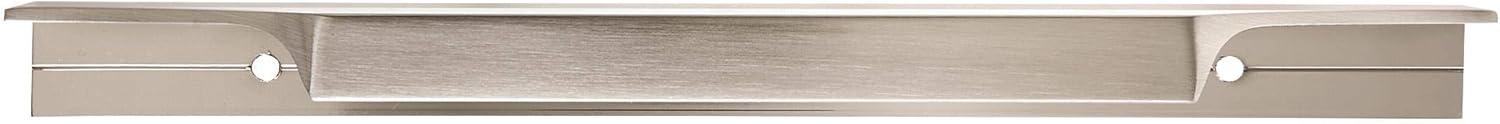 Brushed Nickel Modern Cabinet Edge Pull with Mounting Hardware