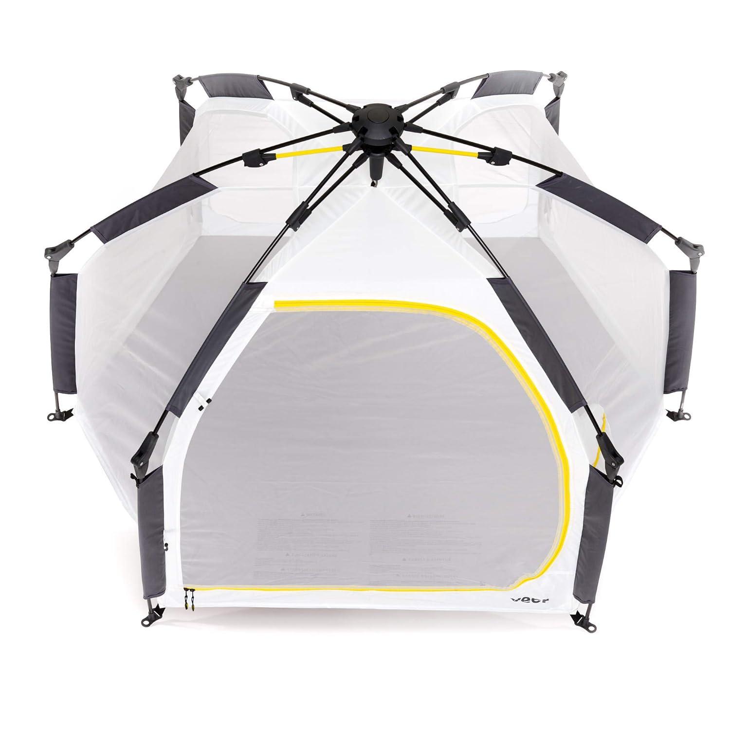 White Portable Pop-Up Play Yard with Carry Bag