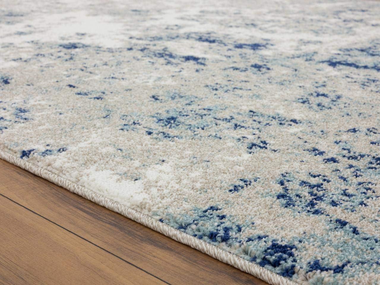 Luxe Weavers Beverly Collection Blue 8x10 Modern Abstract Area Rug