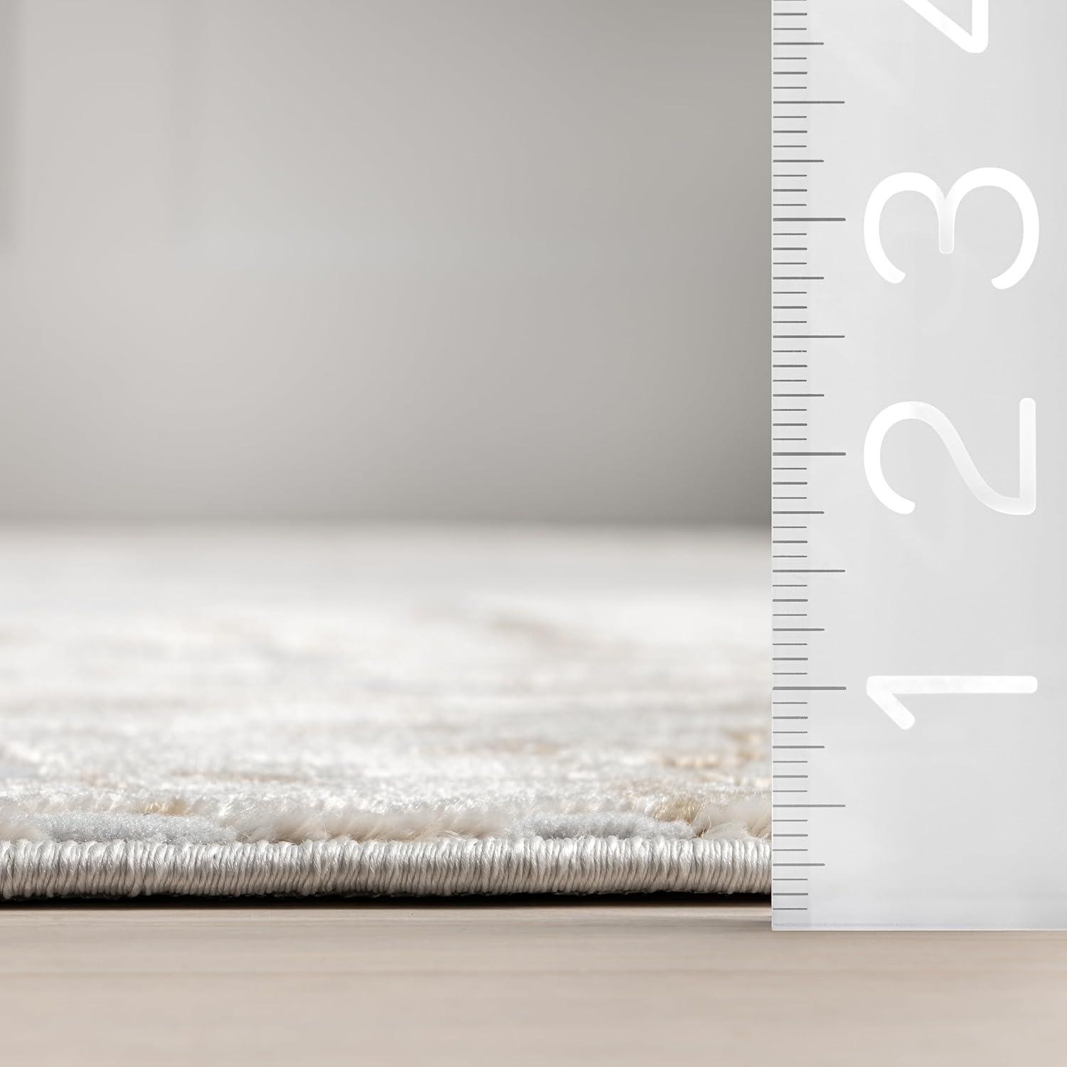 Nuloom Chastin Abstract 6 Square Indoor Area Rug for Living Room Bedroom Dining Room Kitchen, Beige/Grey