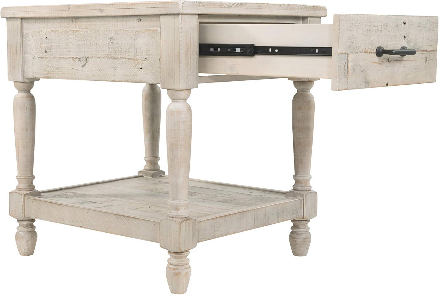 Shawnalore Sofa/Console Table Whitewash - Signature Design by Ashley: Pine Wood, Farmhouse Style, with Drawers & Shelf