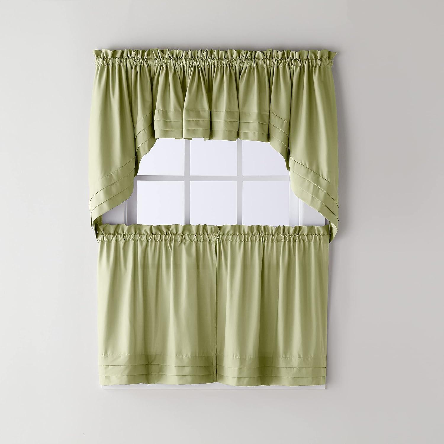 SATURDAY KNIGHT LTD Rod Pocket Light Filtering Valances, 57 in x 45 in 2 Panels