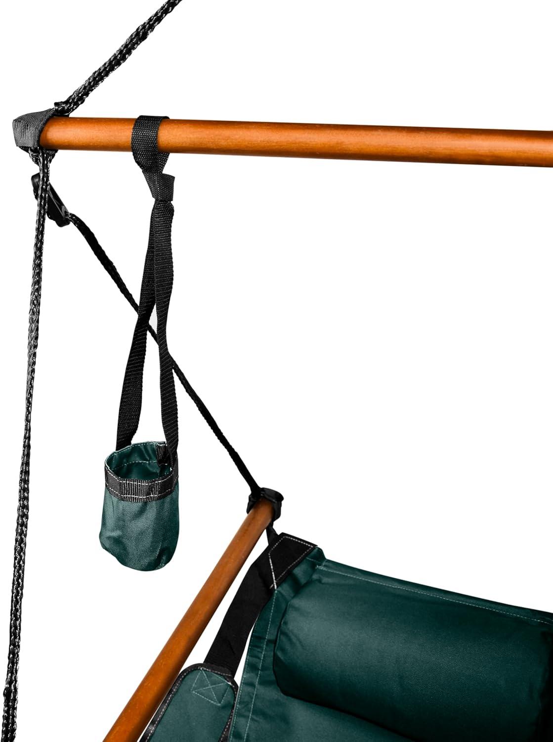 KingsPond 10002-KP Hammaka Hammocks Original Hanging Air Chair In Hunter Green