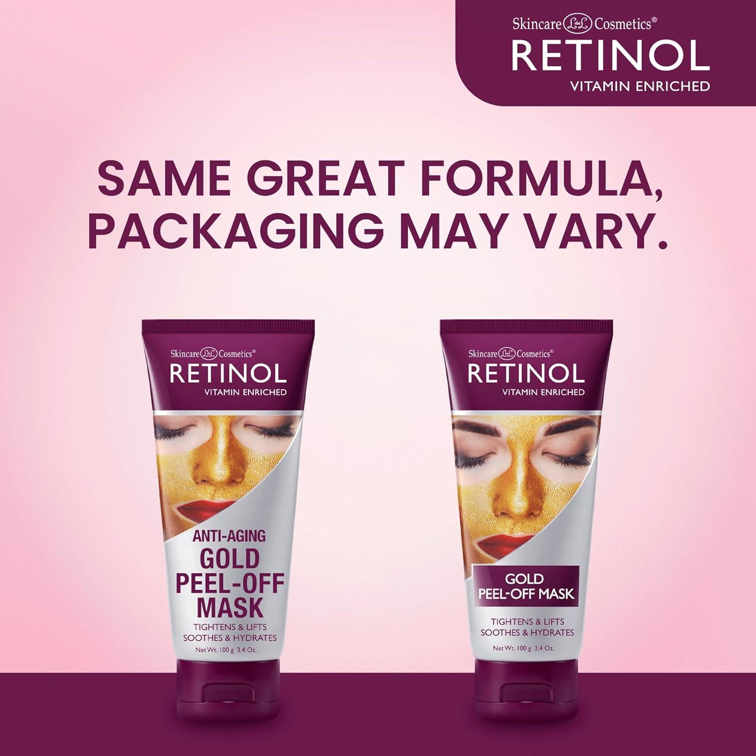 Gold Peel-Off Mask – Luxurious Treatment Tightens, Lifts, Soothes & Hydrates Skin For Luminous Finish – Real Gold Helps Firm & Brighten While Flower Extracts Nourish & Restore Youthful Texture