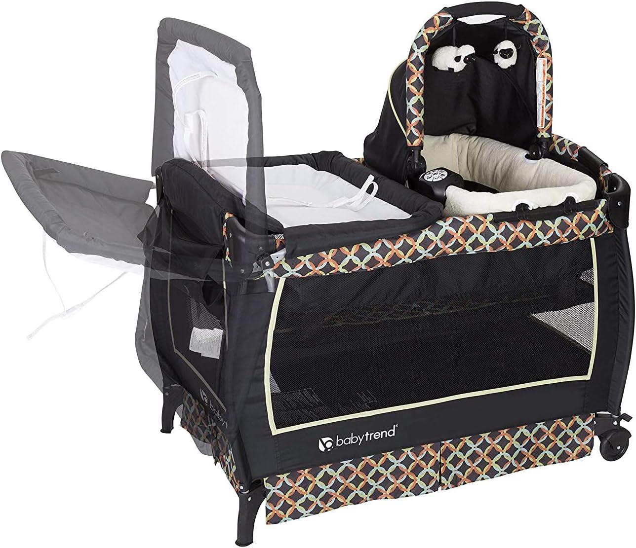 Portable Twin Nursery Center with Bassinet and Changing Station